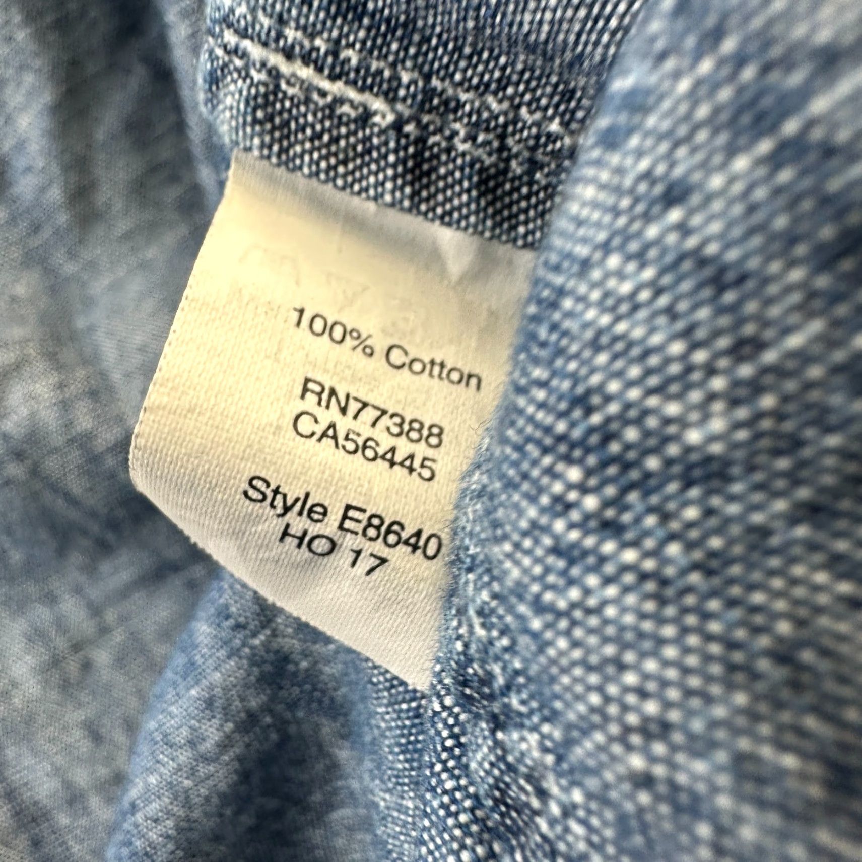 J.Crew J Crew Shirt Mens Large Blue Chambray Slim Fit Button Up Size US L / EU 52-54 / 3 - 7 Thumbnail