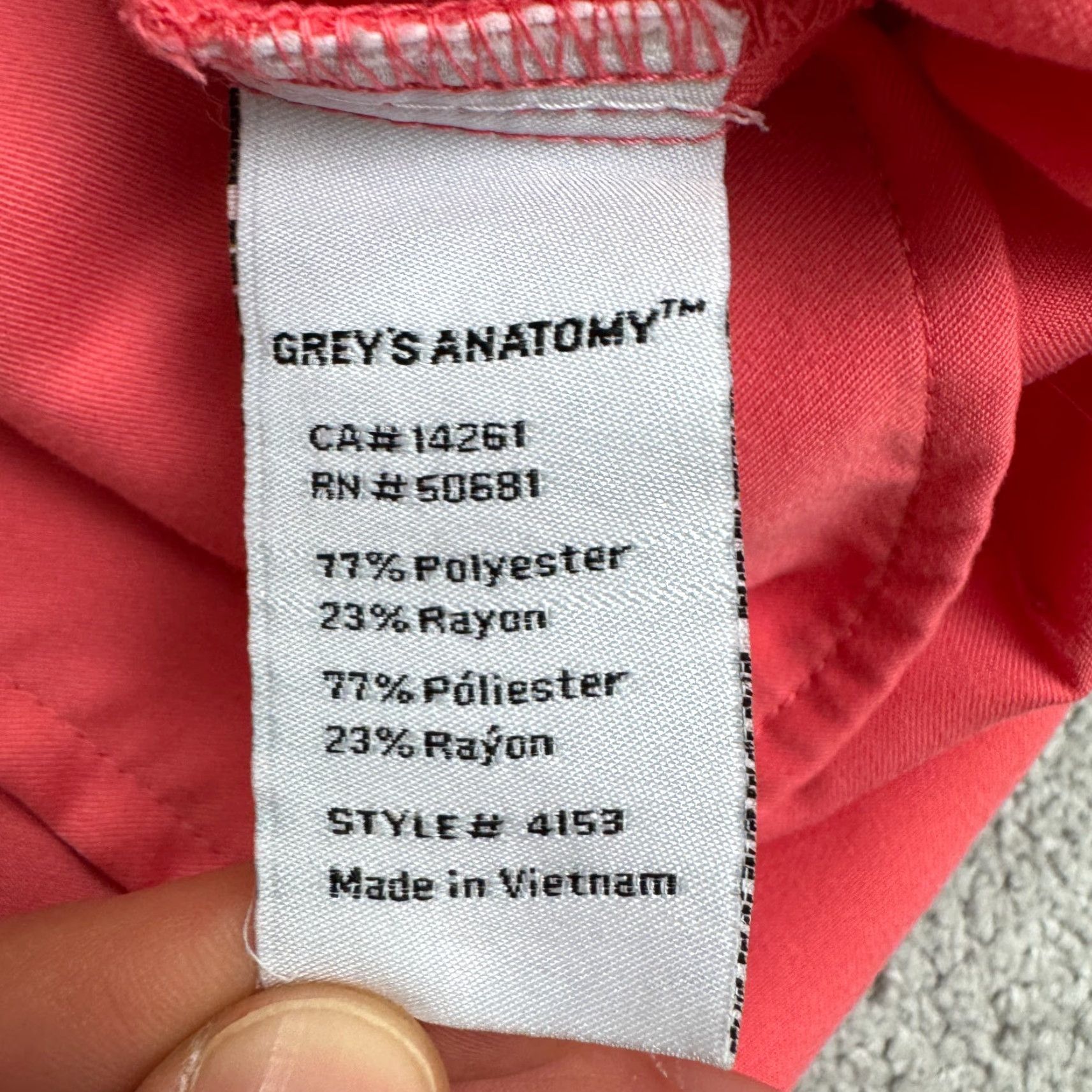 Pinko Grey's Anatomy Shirt Womens Small Pink V-Neck Medical Uniform Work Size S / US 4 / IT 40 - 7 Thumbnail