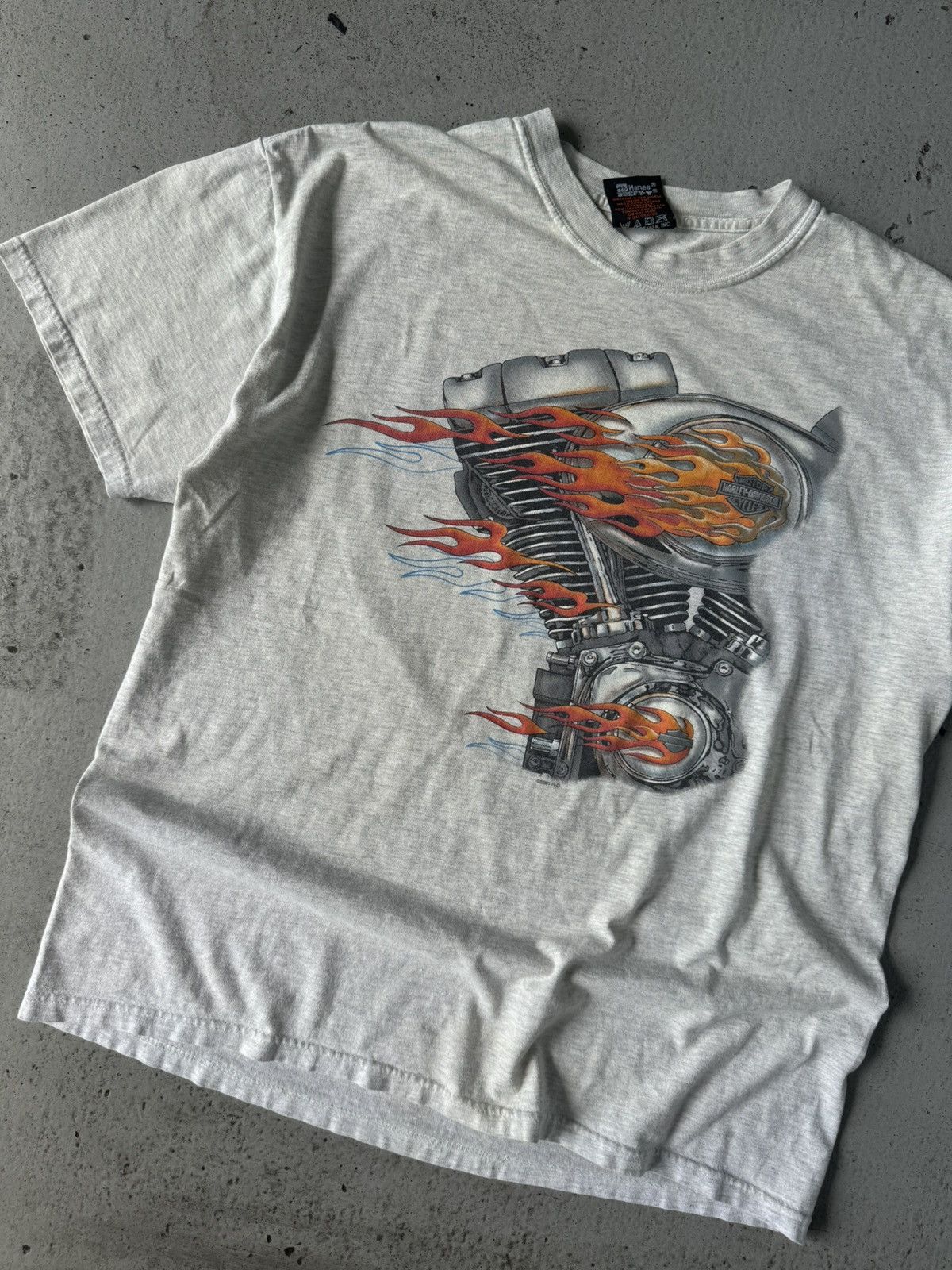Harley Davidson 90’s Harley Flame Engine Tee Reno Nevada Size US L / EU 52-54 / 3 - 2 Thumbnail