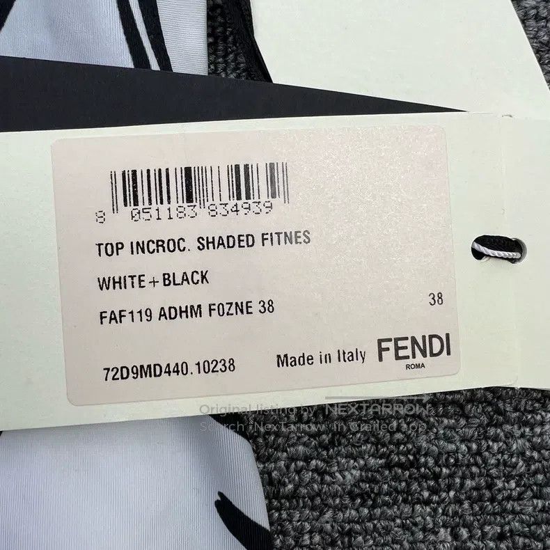 Fendi Fendi Black and White Grass Script Letter Sports Vest Size XXS / US 00 / IT 34 - 6 Thumbnail