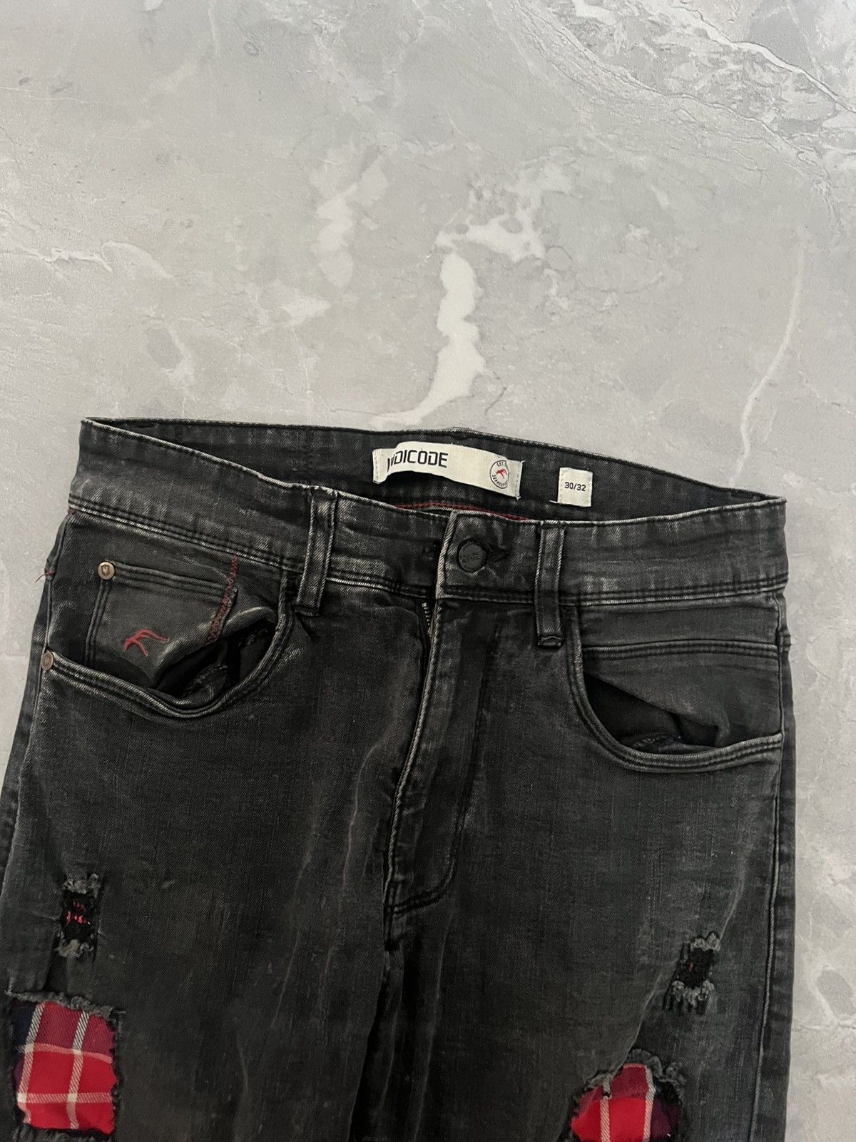 Japanese Brand Destroyed Washed Slim Heavy / Vintage Underground Swag 90s Size US 30 / EU 46 - 4 Thumbnail