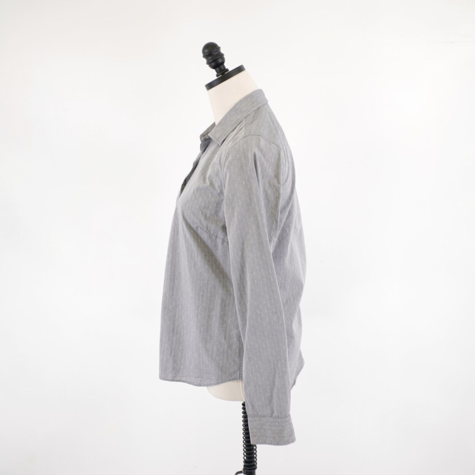 UNTUCKit DAMAGED UNTUCKit Gray Collared Button Front Shirt Size 6 Size M / US 6-8 / IT 42-44 - 3 Thumbnail