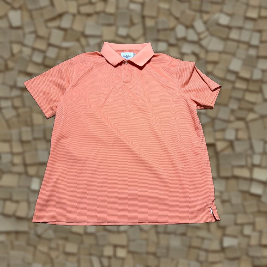 Vintage Goodfellow & Co Polo Men XL Orange Short Sleeve Stretch Casual Shirt Size US XL / EU 56 / 4 - 1 Thumbnail