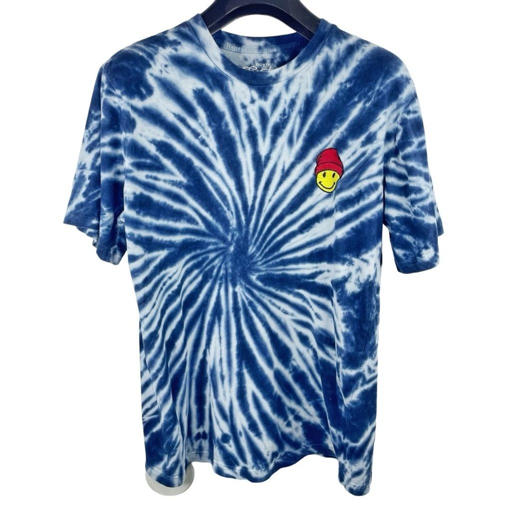 Eighty Eight EIGHTY EIGHT Men’s Blue Tie-dye T-shirt with Beanie Emoji M Size US M / EU 48-50 / 2 - 1 Thumbnail
