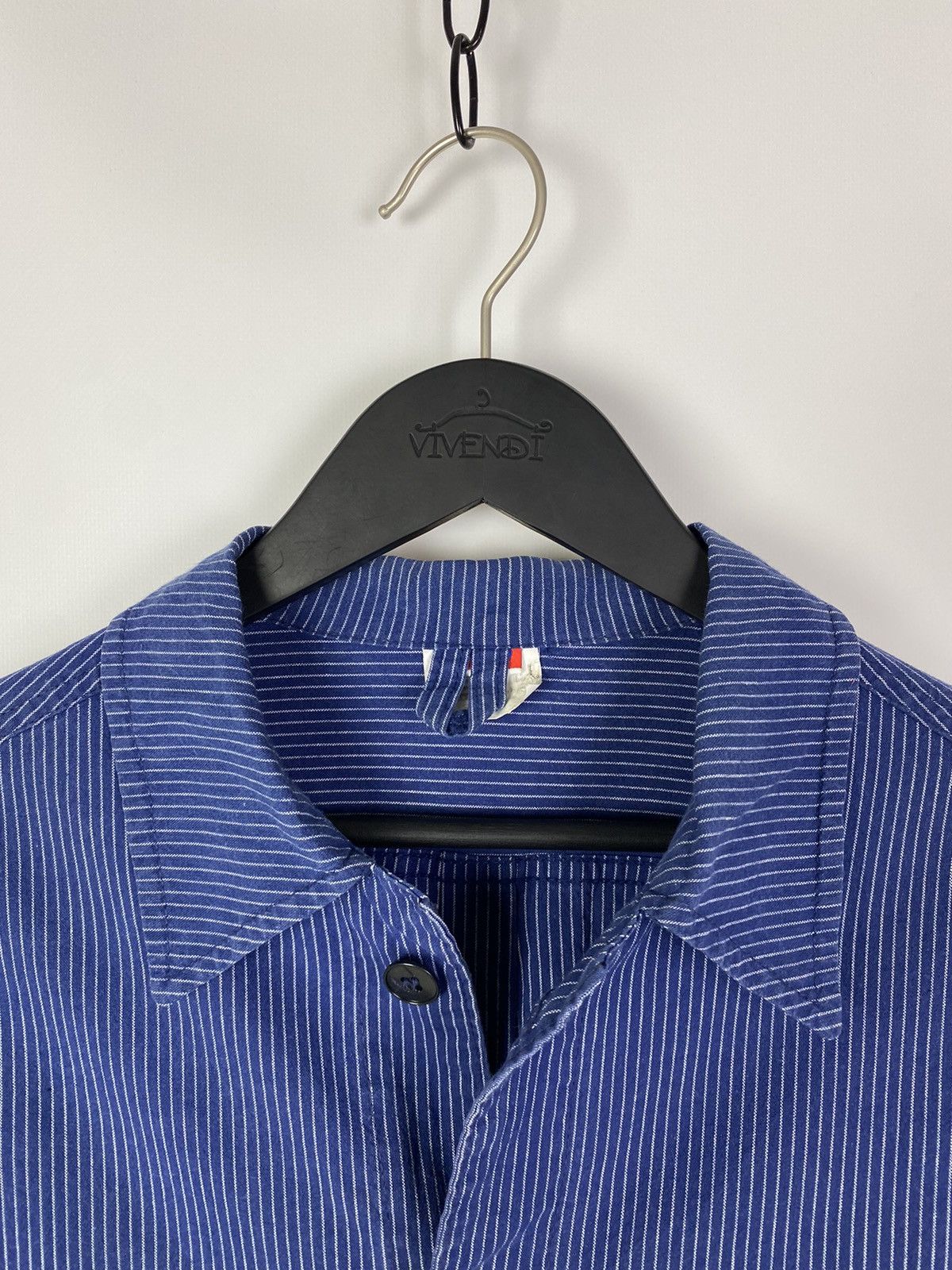 Vintage 90s Vintage Kempel Hickory Stripe Chore Work Over Shirt Size US S / EU 44-46 / 1 - 3 Thumbnail