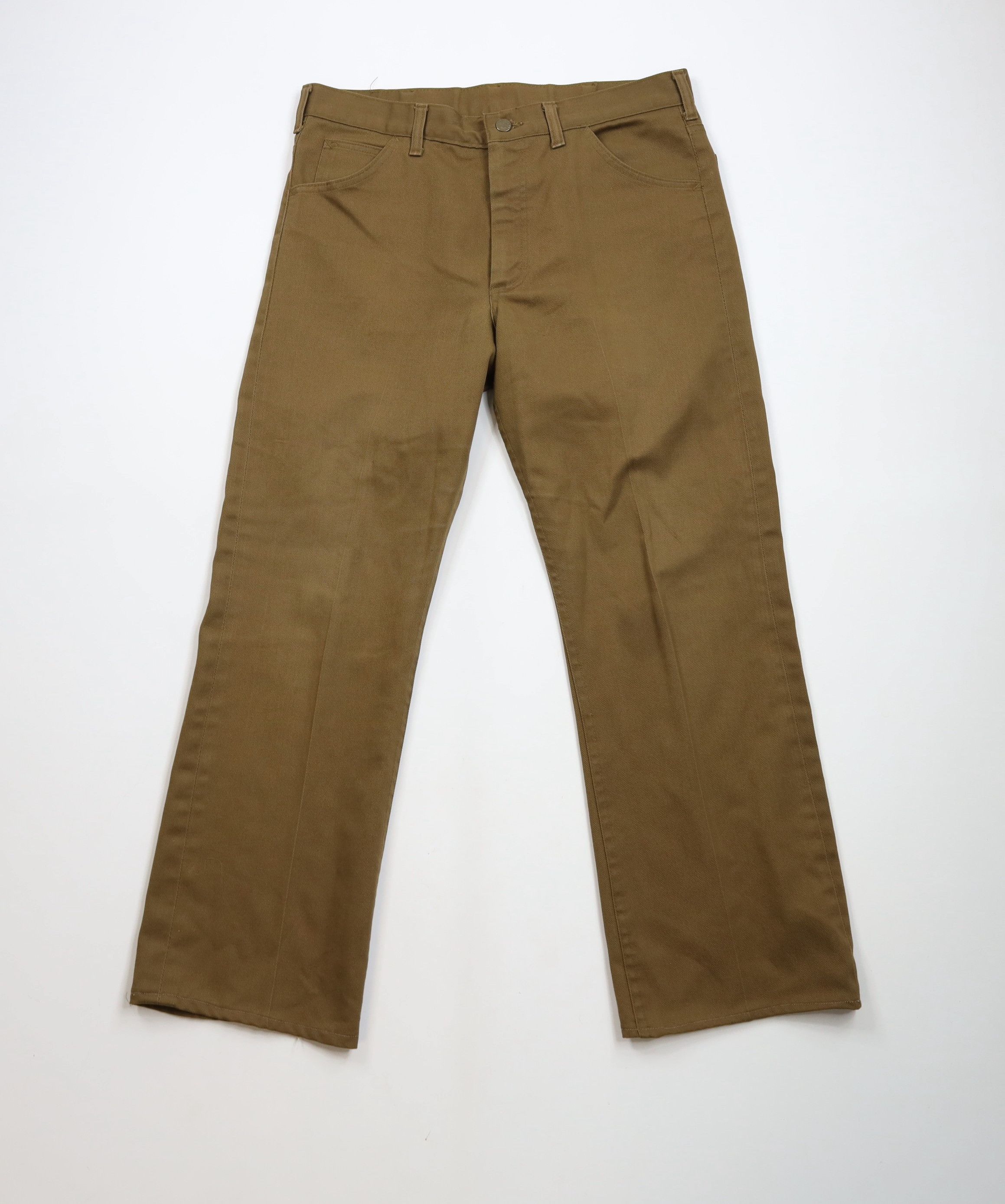 Lee × Vintage Vintage 70s Lee Faded Flared Wide Leg Denim Jeans Brown USA Size US 34 / EU 50 - 1 Thumbnail