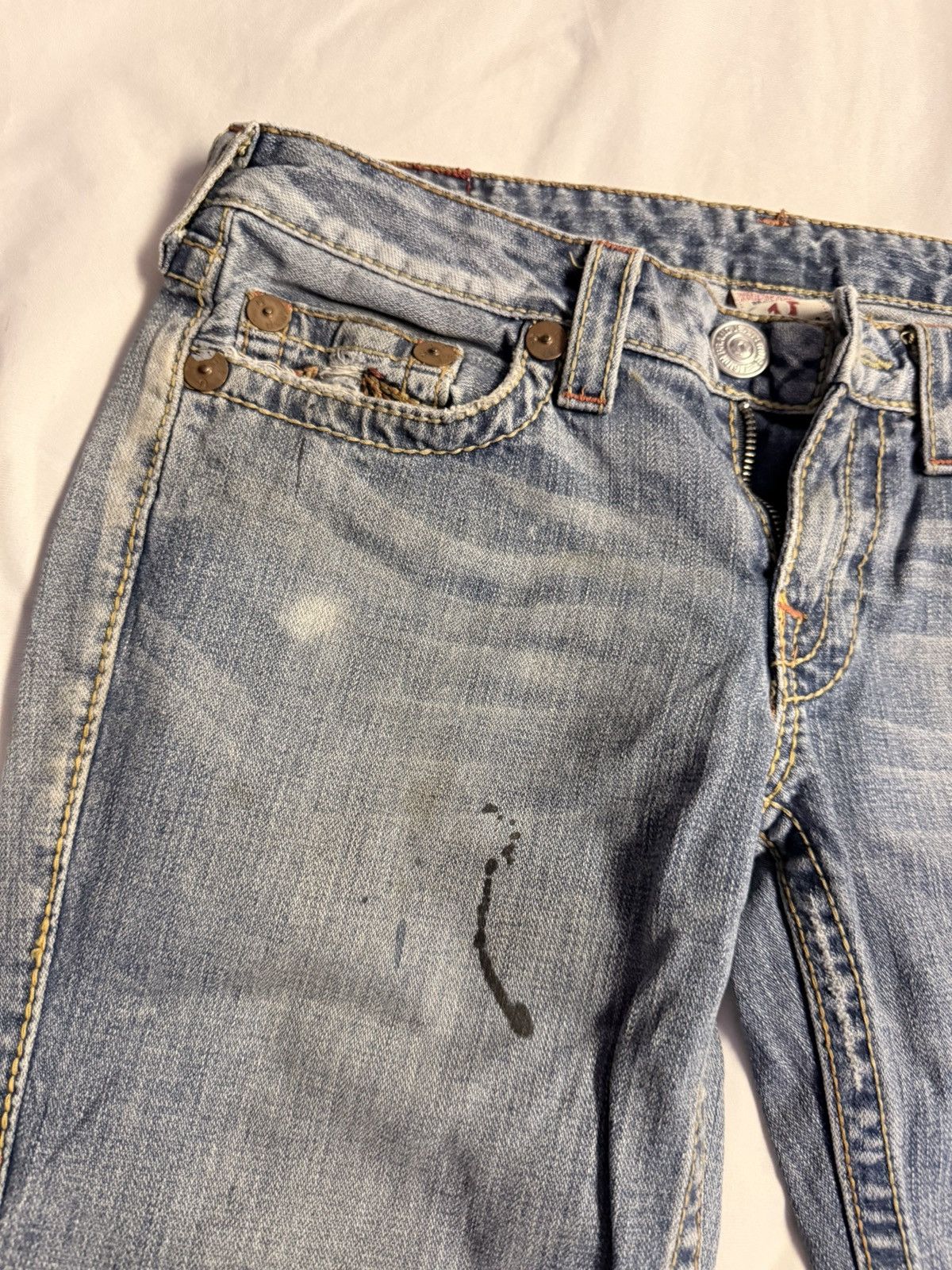 True Religion × Vintage Rainbow True Religion Jeans Real Vintage Y2K Bobby Big T Cut Size 31" - 22 Thumbnail