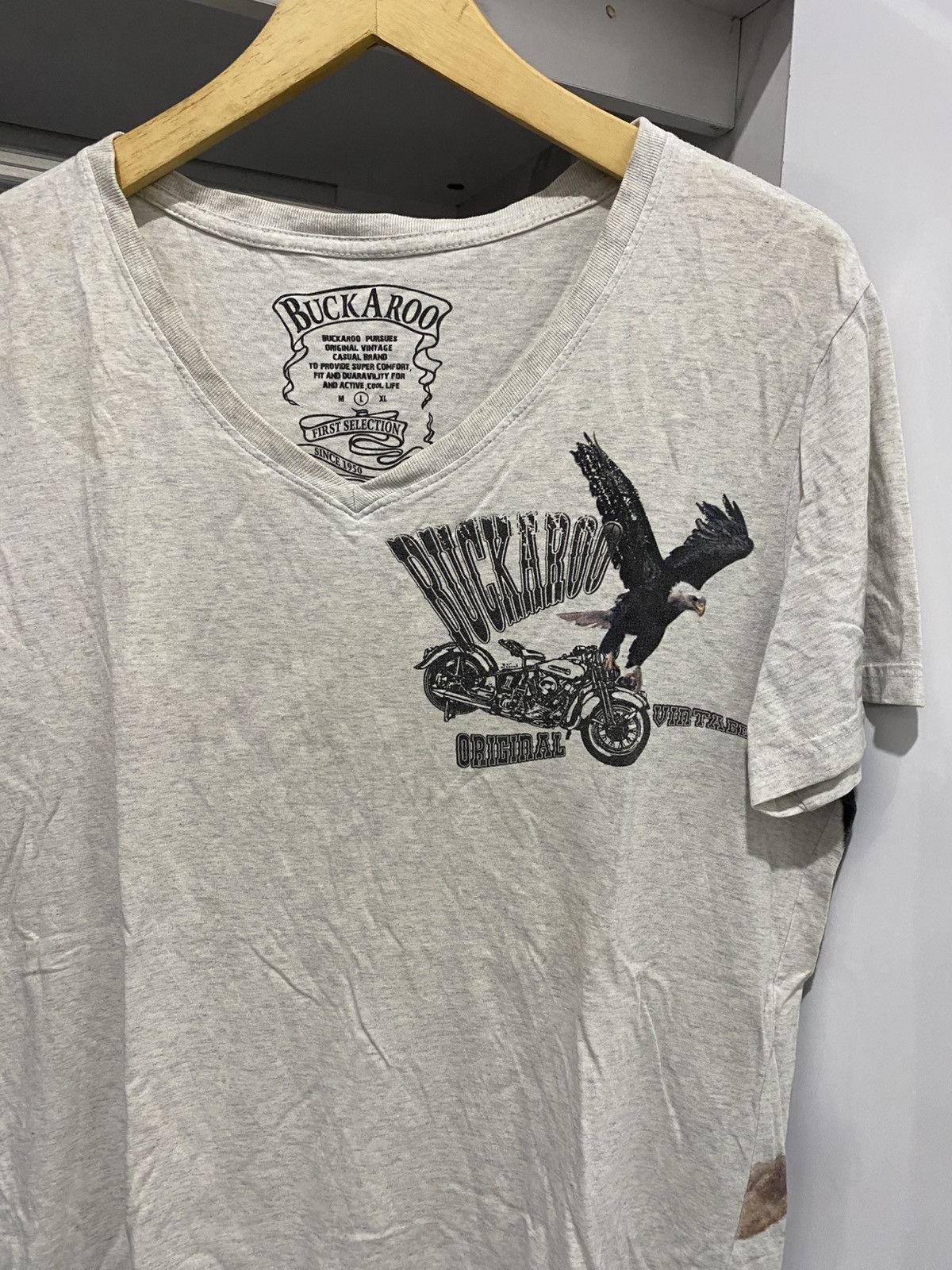 If Six Was Nine Buckaro Eagle Motorcycle Back Big Print Tshirt AA0167 Size US L / EU 52-54 / 3 - 2 Thumbnail