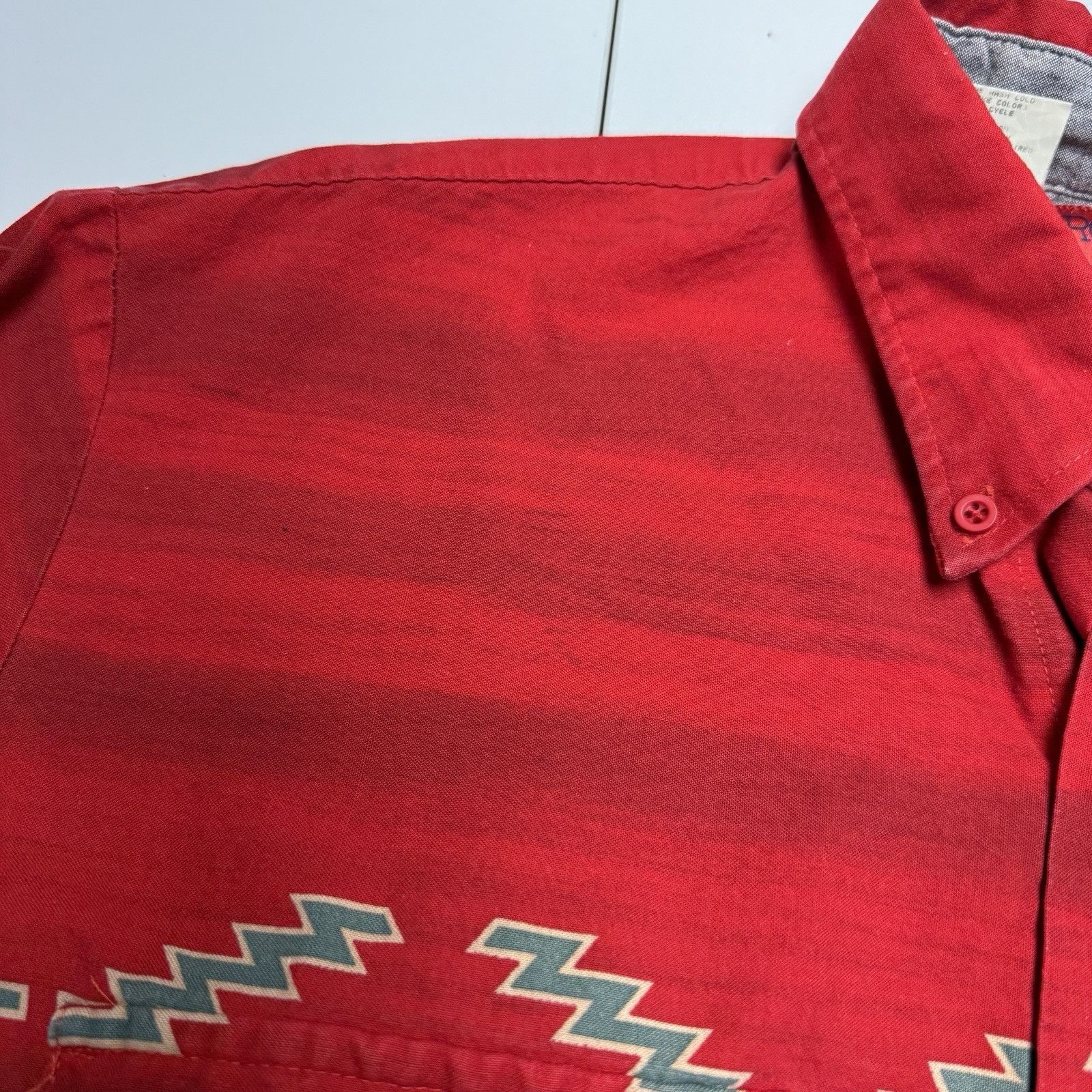 Roper × Vintage Vintage Roper Western Shirt Mens Large Red Long Sleeve Aztec Size US L / EU 52-54 / 3 - 4 Thumbnail