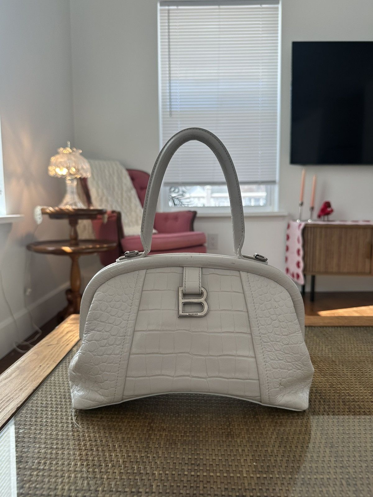 Balenciaga Balenciaga 2022 Embossed Leather Small Editor Handle Bag Size ONE SIZE - 1 Thumbnail