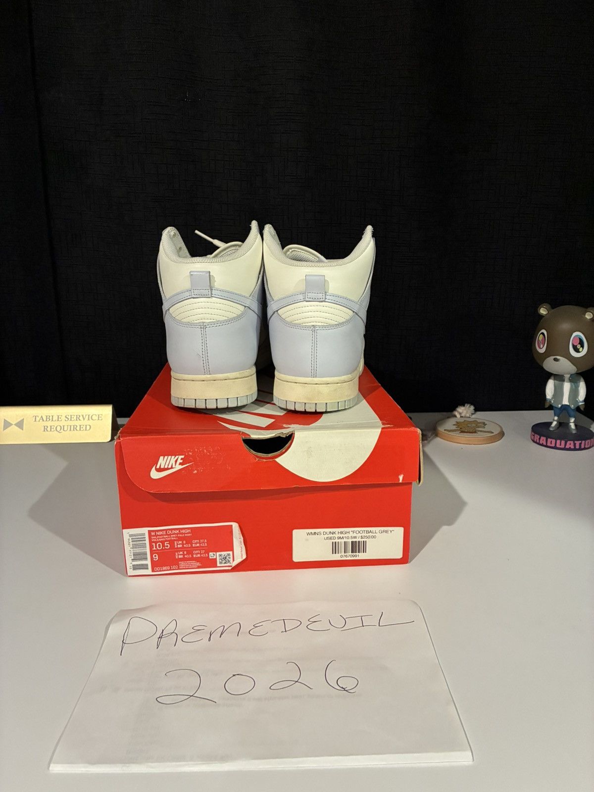 Nike Nike Dunk Hi Sail Football Grey Men’s Size 9 Size US 9 / EU 42 - 4 Thumbnail
