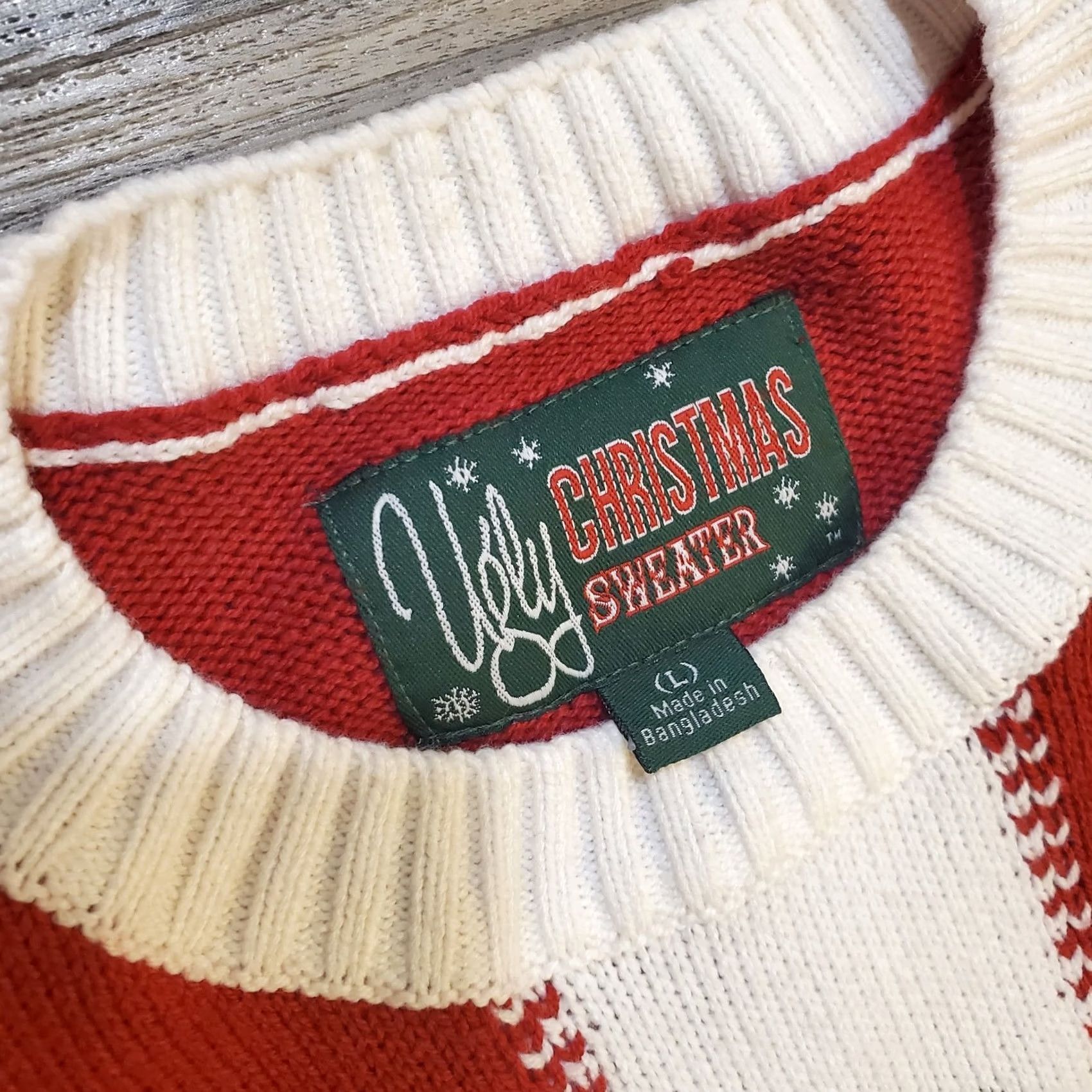 Vintage Christmas Sweater Santa Suit Knit Mens Sz Large Holiday Party Funny NWOT Size US L / EU 52-54 / 3 - 4 Thumbnail