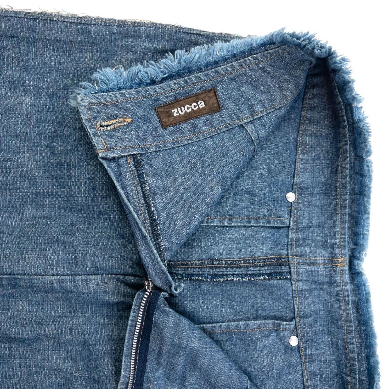 Zucca Vintage Zucca By Issey Miyake Denim Ruffle Skirt Size W29 Size 30" / US 8 / IT 44 - 4 Thumbnail
