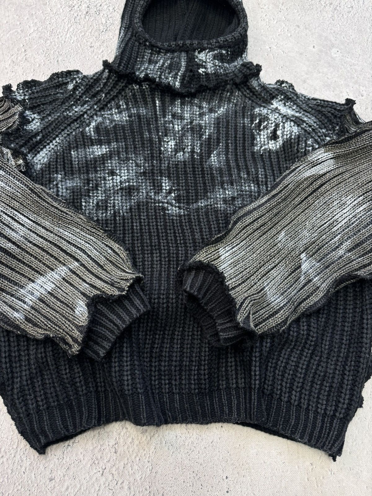 Hysteric Glamour × Japanese Brand × Vintage SALE💣💣CRAZY JUNYA WATANABE STYLE HOODED SWEATER OVERPRINT Size US L / EU 52-54 / 3 - 8 Thumbnail