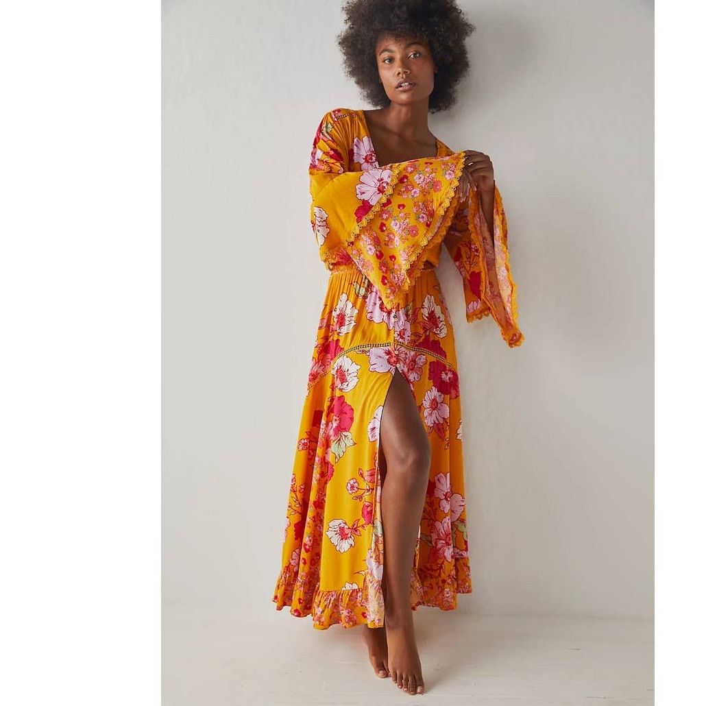 Free People New Free People INTIMATELY Penny Printed Maxi Bodysuit $228 Size S / US 4 / IT 40 - 3 Thumbnail