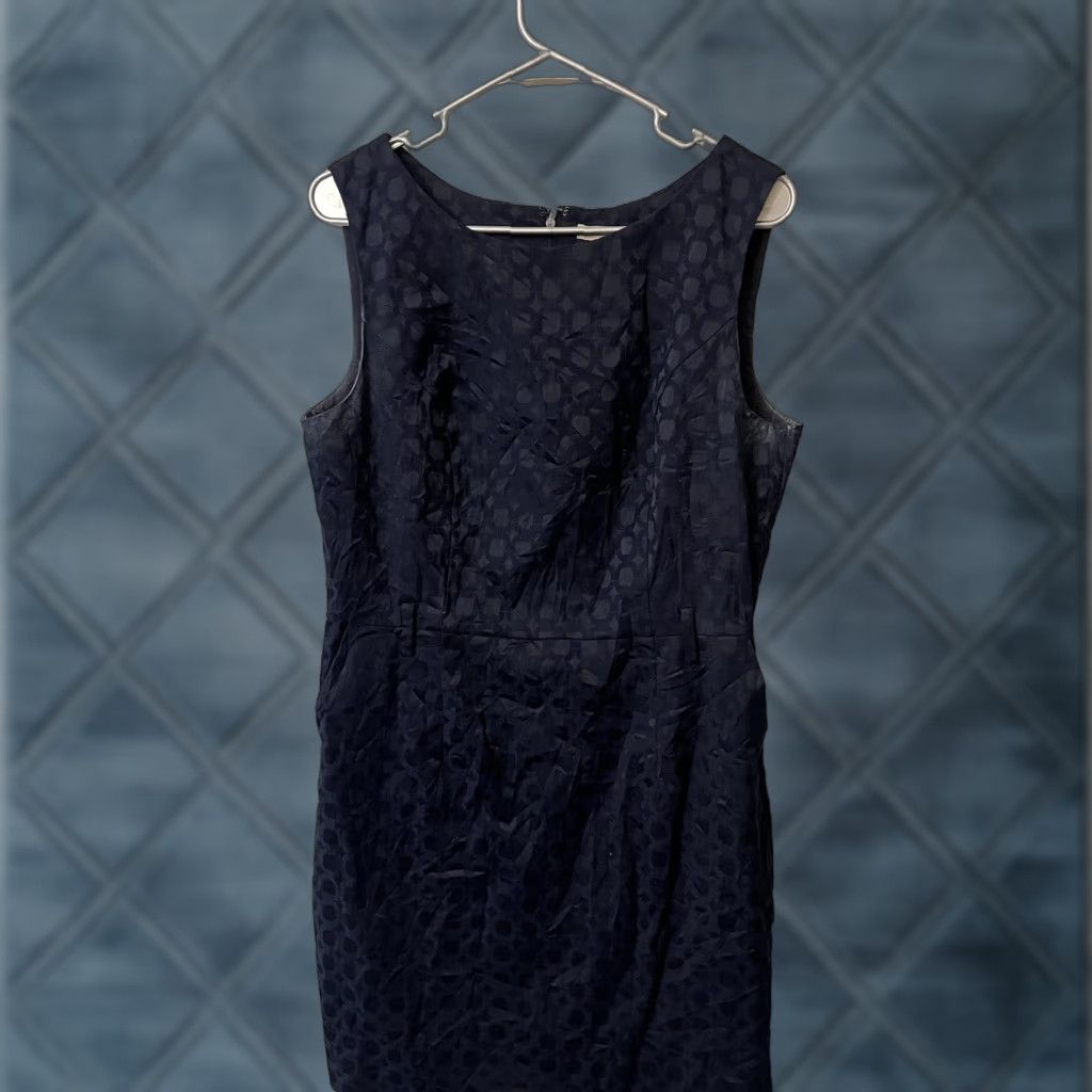 Banana Republic Banana Republic Women's Dress Size 14 Blue Geometric Pattern Sleeveless Belted A-Line Dress Size XL / US 12-14 / IT 48-50 - 1 Thumbnail