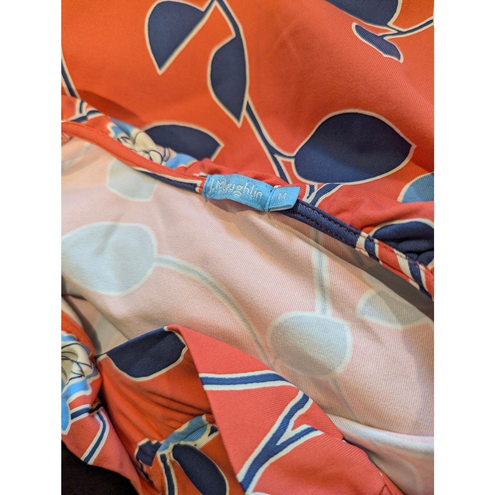 J.McLaughlin J. Mclaughlin Durham Ruffle Top 3/4 Sleeve Coral Blouse Size M / US 6-8 / IT 42-44 - 7 Thumbnail