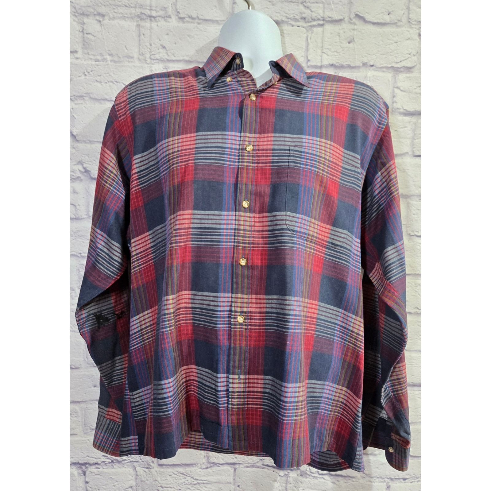Other The Men's Shop JCPenney Red Multicolor Button Up Shirt Large Size US L / EU 52-54 / 3 - 1 Thumbnail