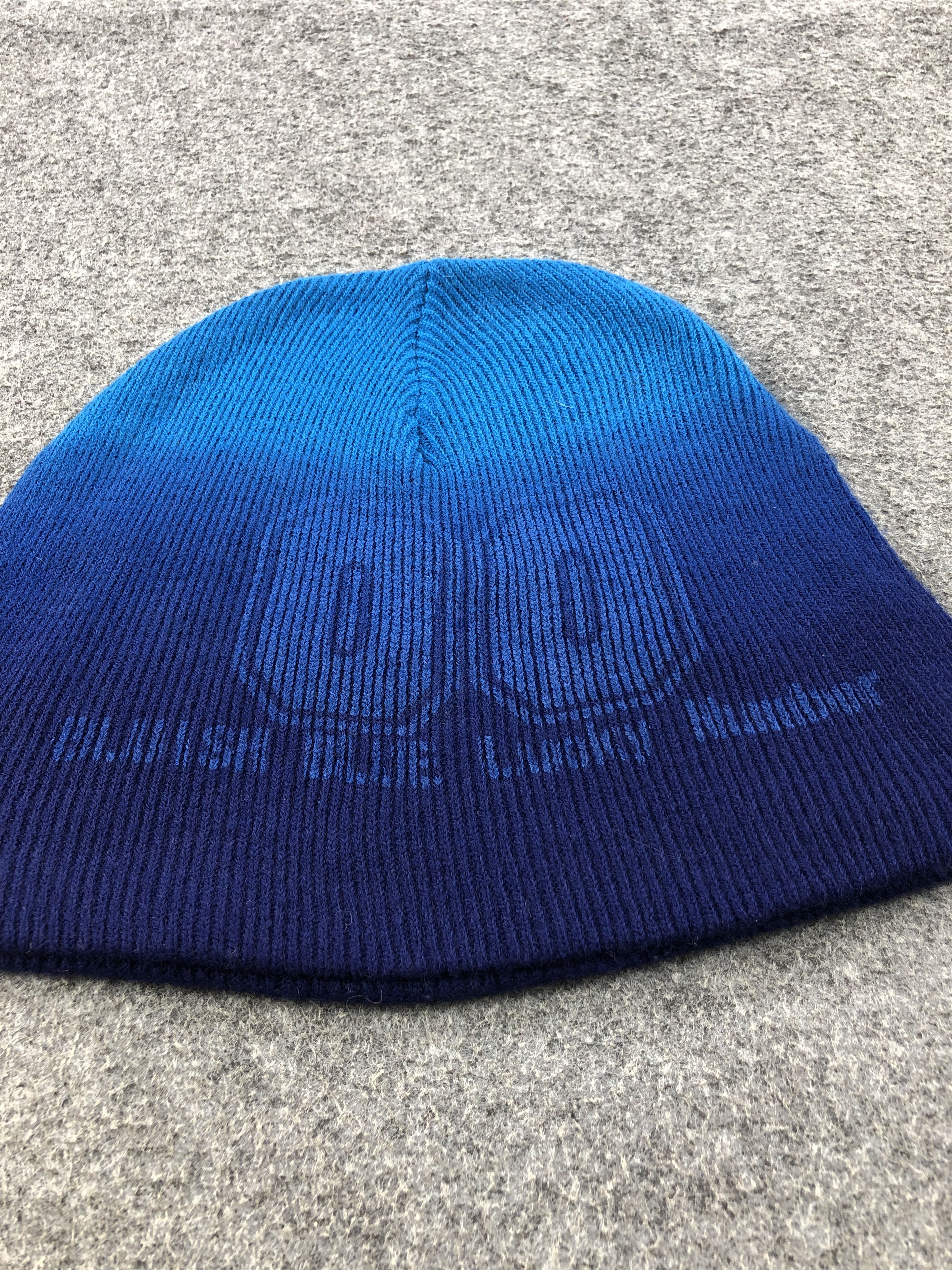 Vintage Unknown Bluish Blue Lucky Number Beanie Snowcap Snow Hat B51 Size ONE SIZE - 2 Thumbnail