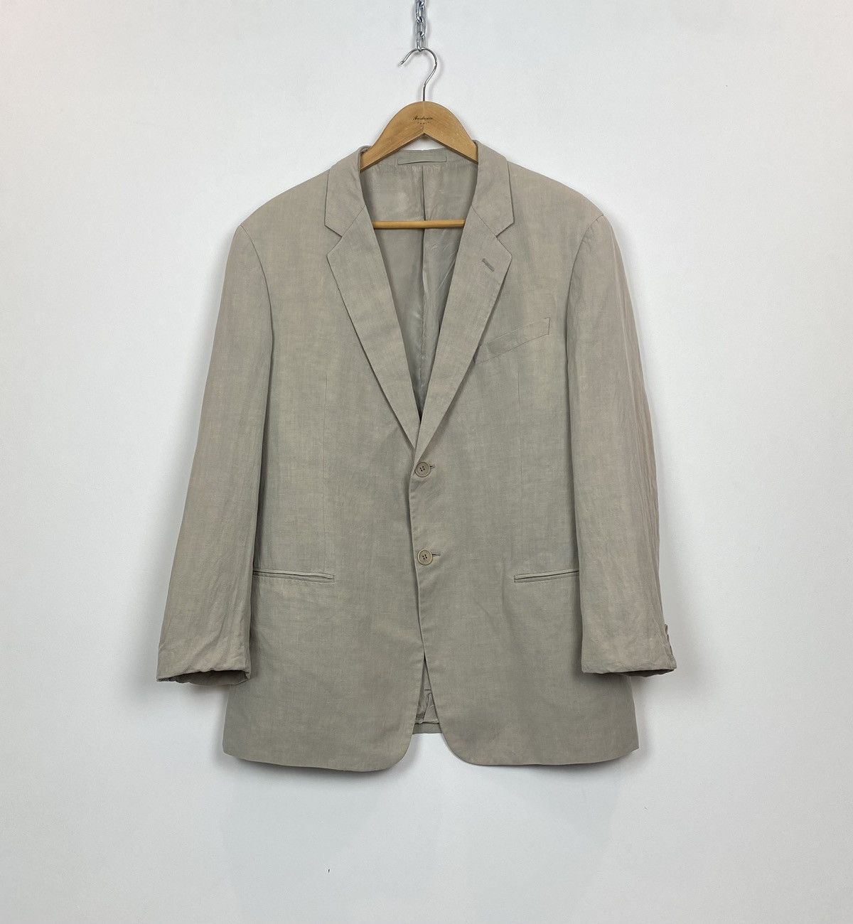 Giorgio Armani Suit Blazer Jacket + Trousers Size 54 L Grey