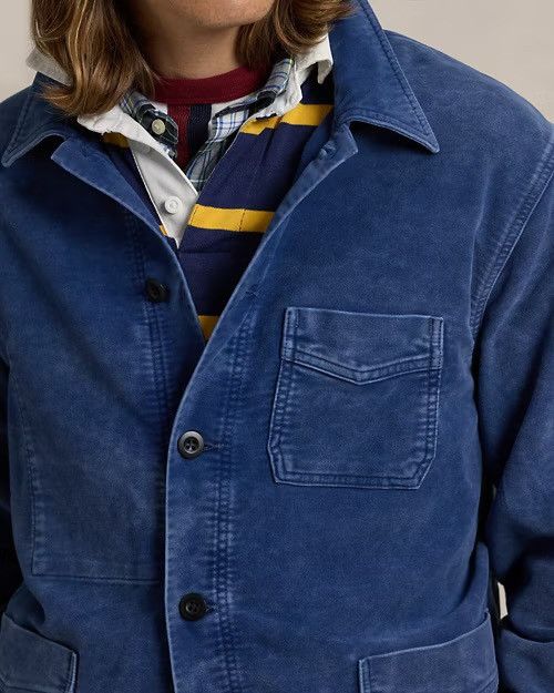 Polo Ralph Lauren Polo Ralph Lauren Moleskin Utility Jacket Melazzo (Blue) XL Size US XL / EU 56 / 4 - 6 Thumbnail