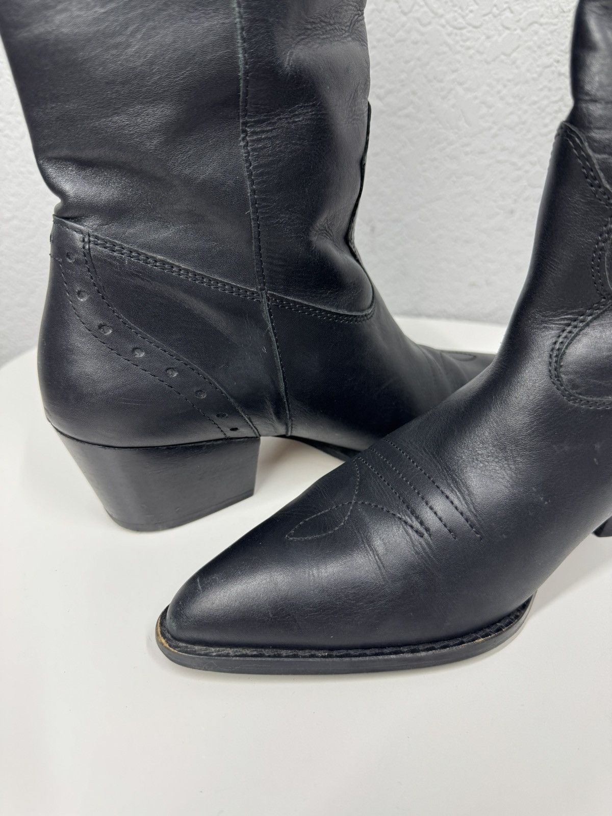 Western Rise Vintage Leather Western Boots Cowboys Boots Y2K Gothic Rare Size US 9 / IT 39 - 10 Thumbnail