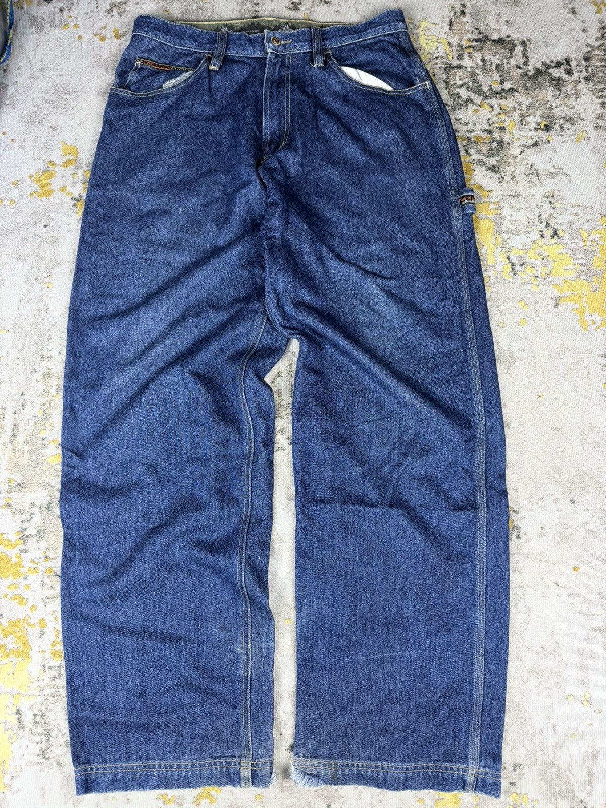Hook-Ups Vintage 90s PNB Nation Baggy Carpenter Denim Size US 33 - 3 Thumbnail