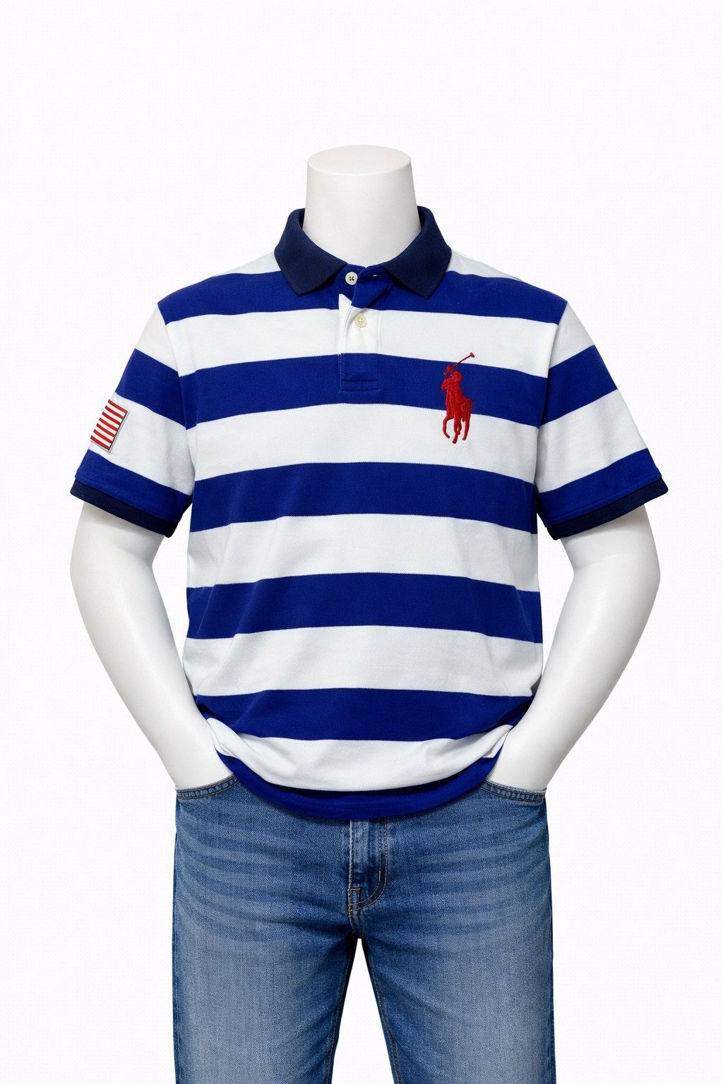 Polo Ralph Lauren Polo Ralph Lauren USA Striped Big Pony Shirt PRL Size XL Size US XL / EU 56 / 4 - 1 Thumbnail