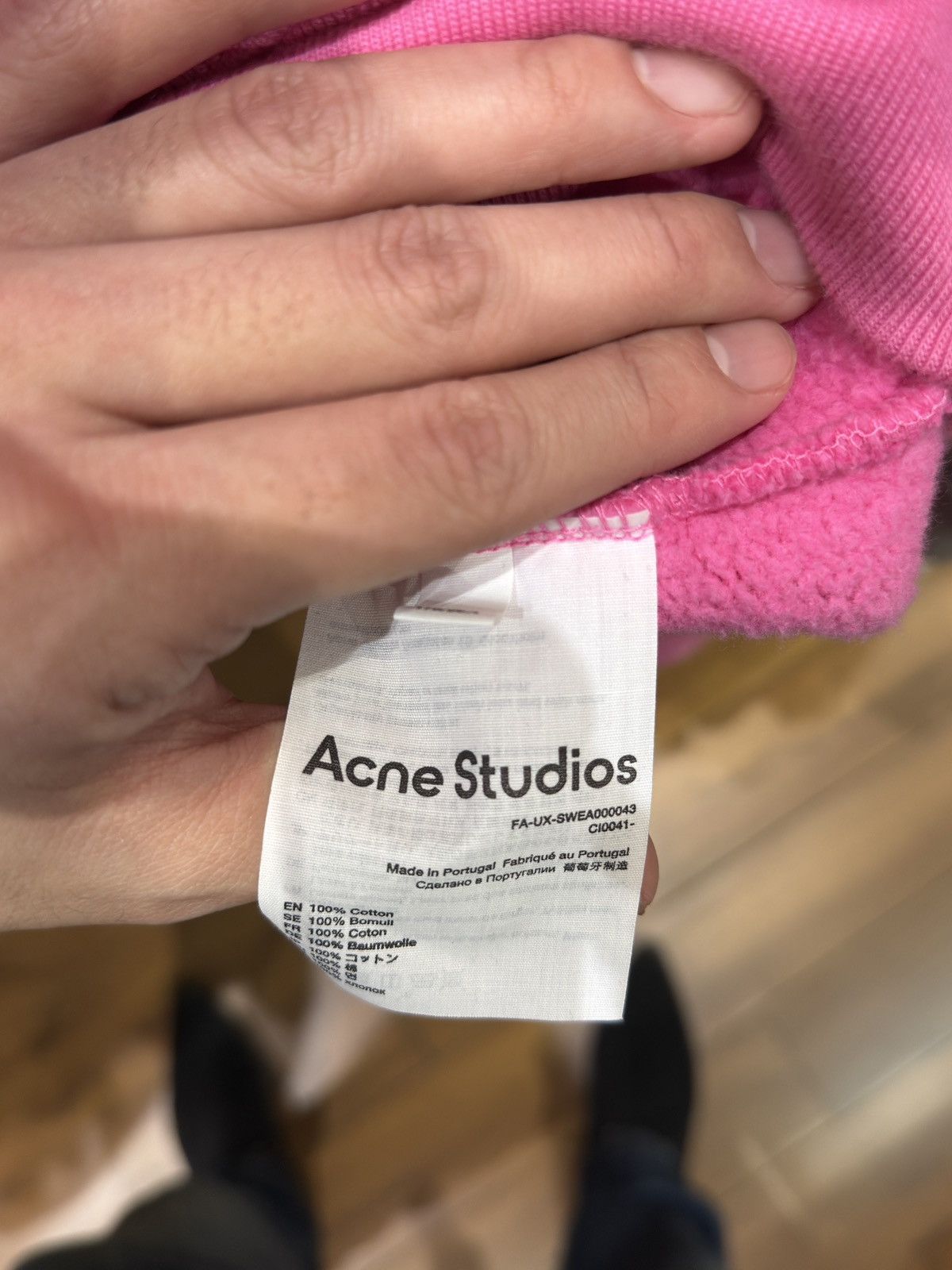 Acne Studios Acne Studios Quarter Zip Pink Sweater Size US M / EU 48-50 / 2 - 6 Thumbnail