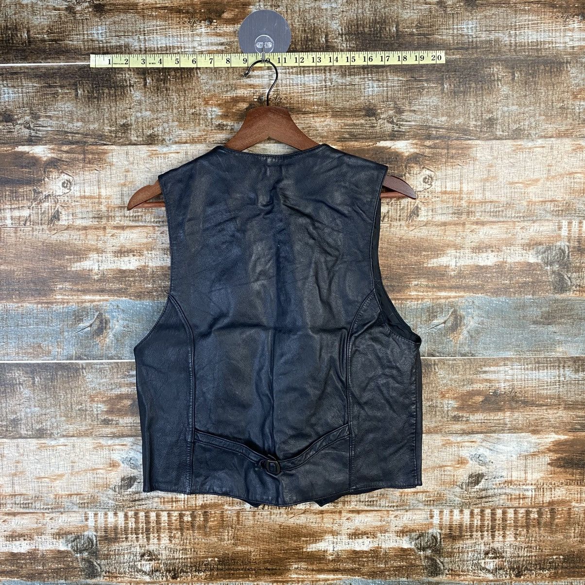 Genuine Leather DL Vedunci Black Leather vintage Vest #C1137 Size M / US 6-8 / IT 42-44 - 13 Thumbnail