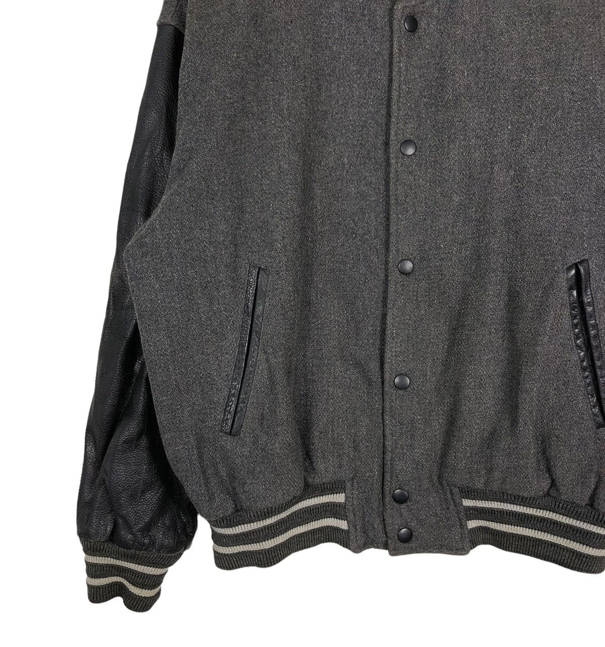 Japanese Brand 🔥VINTAGE LEATHER VARSITY BOMBER JACKET ISSEY MIYAKE Size US M / EU 48-50 / 2 - 4 Thumbnail