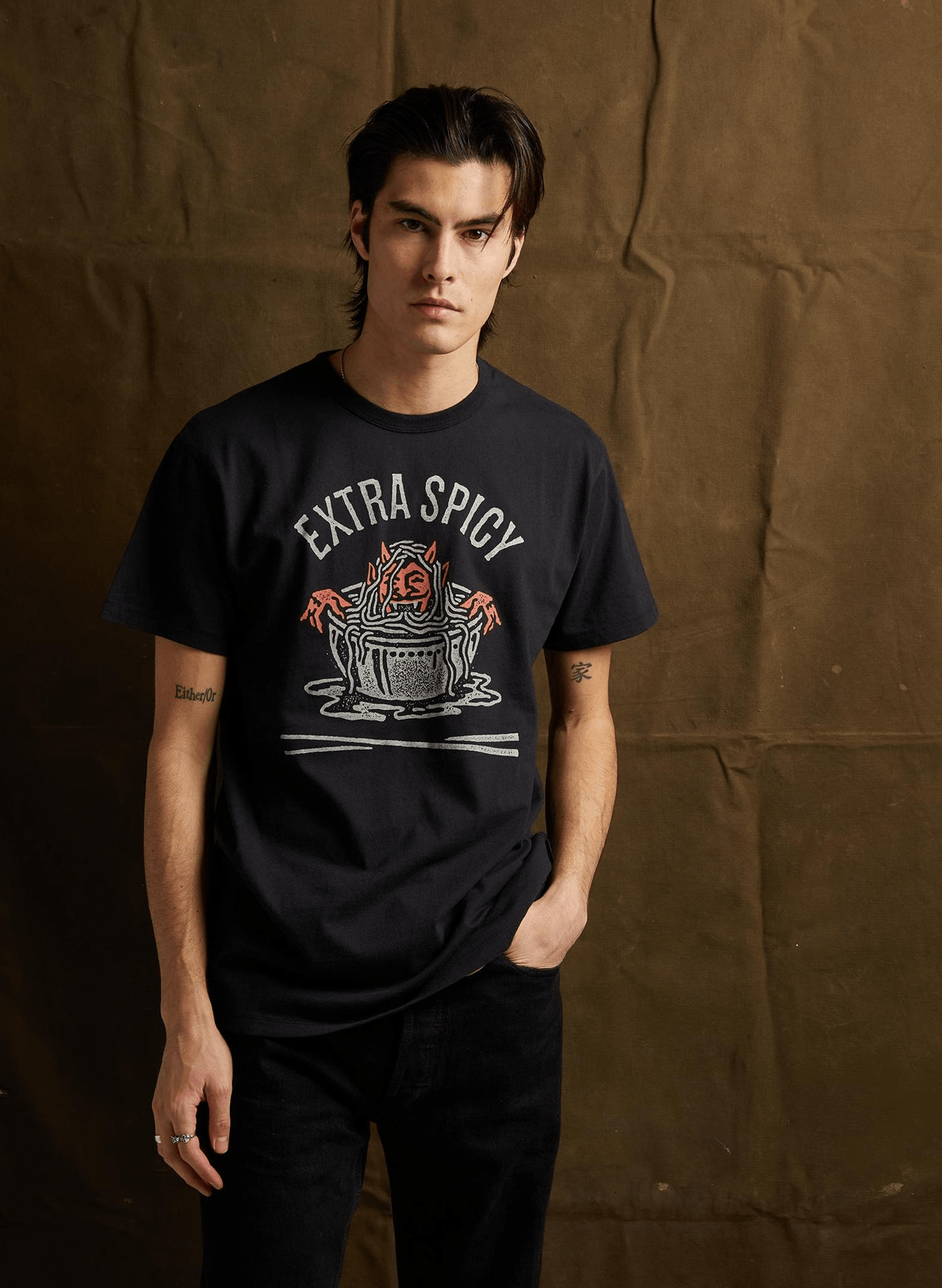 Designer × Vintage Extra Spicy Personality T-Shirt – Funny Graphic Tee Size US M / EU 48-50 / 2 - 2 Thumbnail
