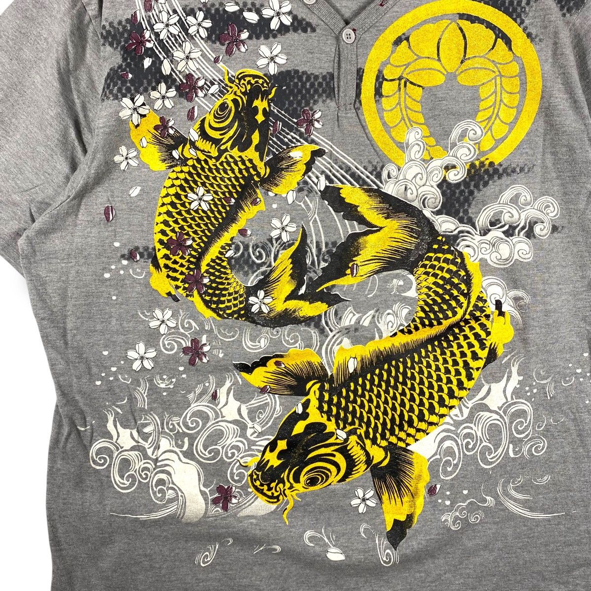 Japanese Brand Vintage Japanese Oriental Sukajan Carps Graphic Tee Size US XXL / EU 58 / 5 - 2 Thumbnail