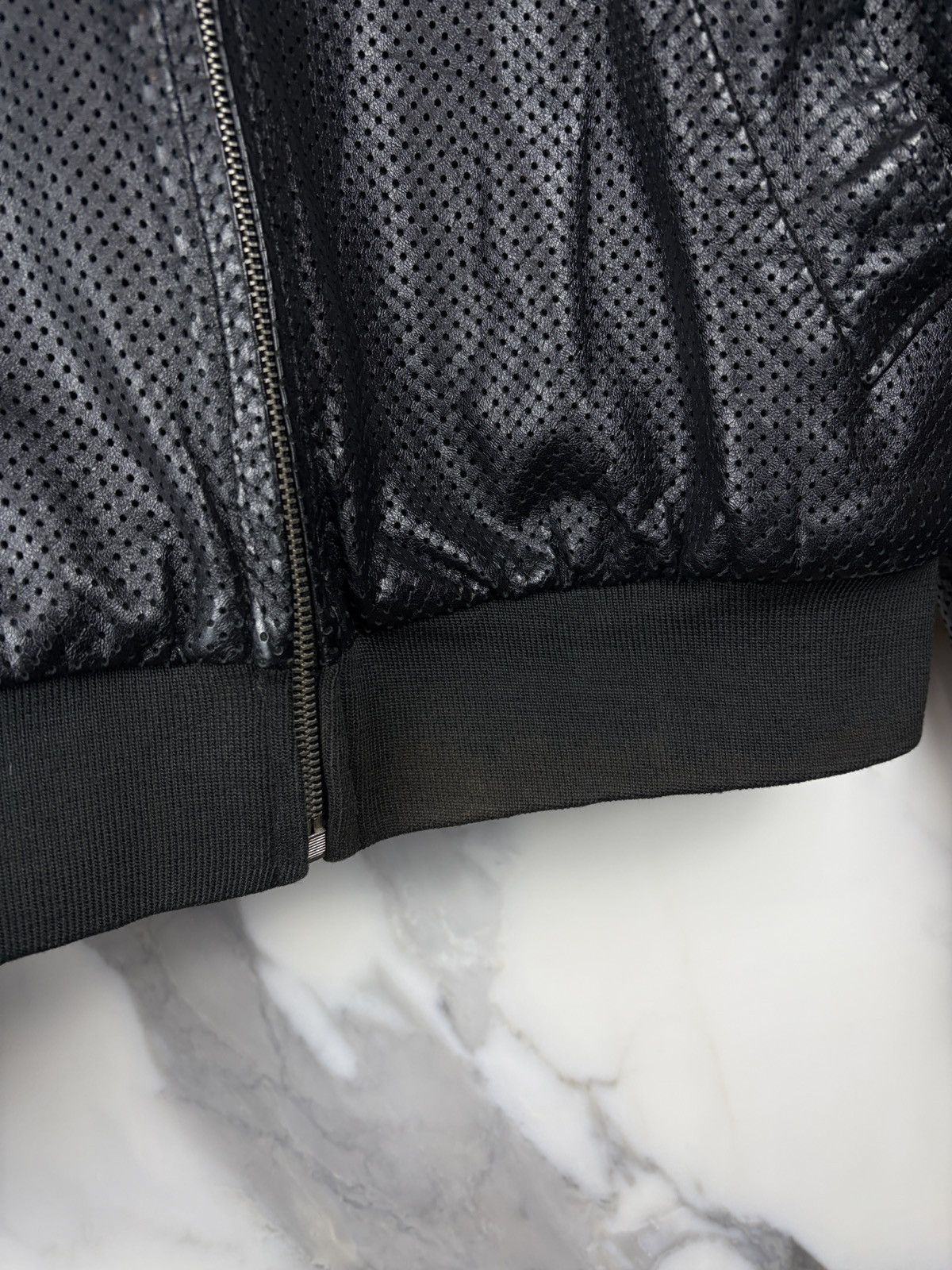 Maison Margiela SS07 Maison Margiela Perforated Leather Bomber Jacket Black Size US M / EU 48-50 / 2 - 5 Thumbnail