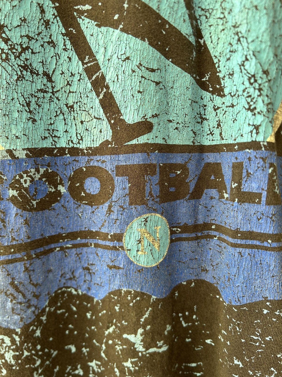Vintage Vintage 1990s Napoli Football Club Distressed Tee Size US M / EU 48-50 / 2 - 8 Thumbnail
