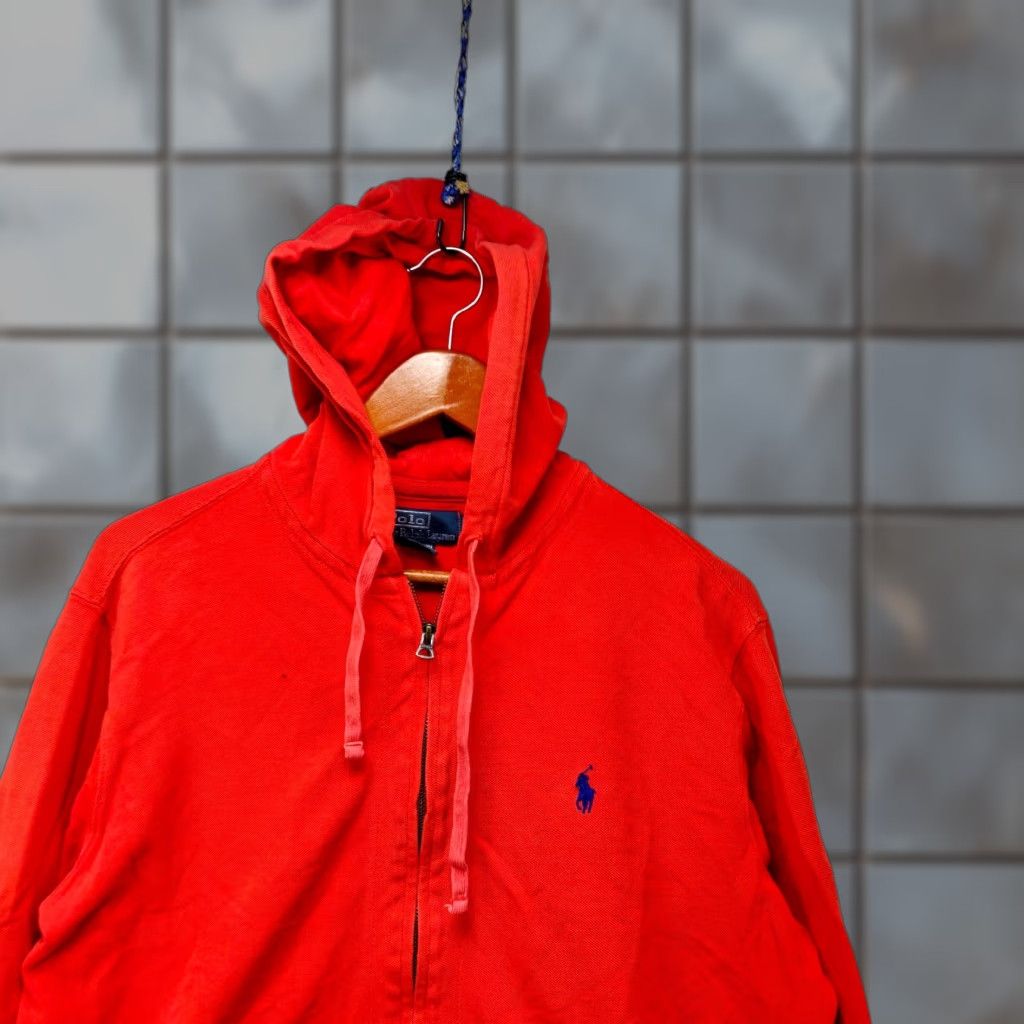 Polo Ralph Lauren VINTAGE Polo Ralph Lauren Full Zip Lightweight Hoodie Large Size US L / EU 52-54 / 3 - 1 Thumbnail