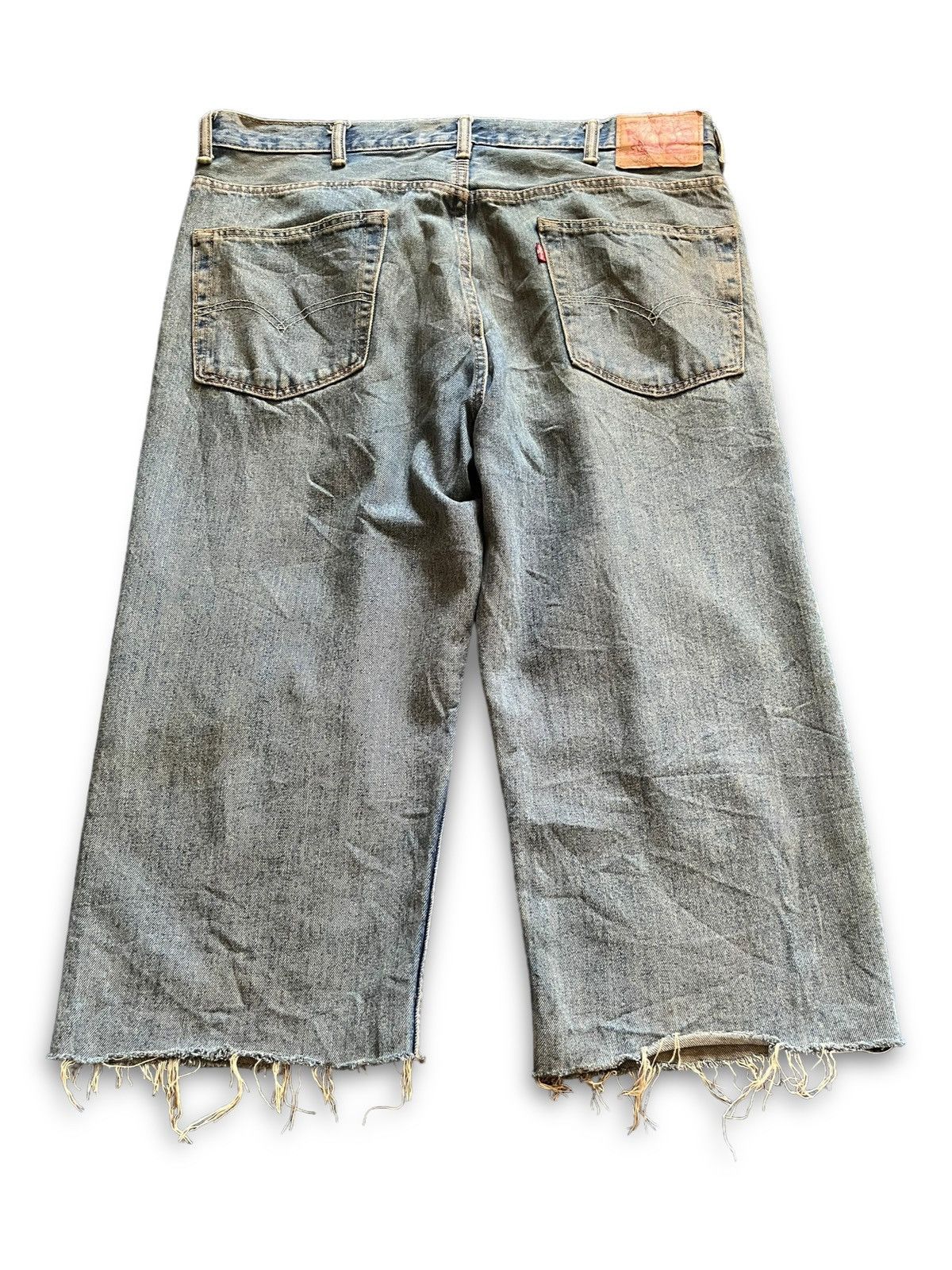 Levi's Vintage Levis 550 Mud Wash Distress Baggy Jean Shorts Jorts Size US 38 / EU 54 - 2 Thumbnail