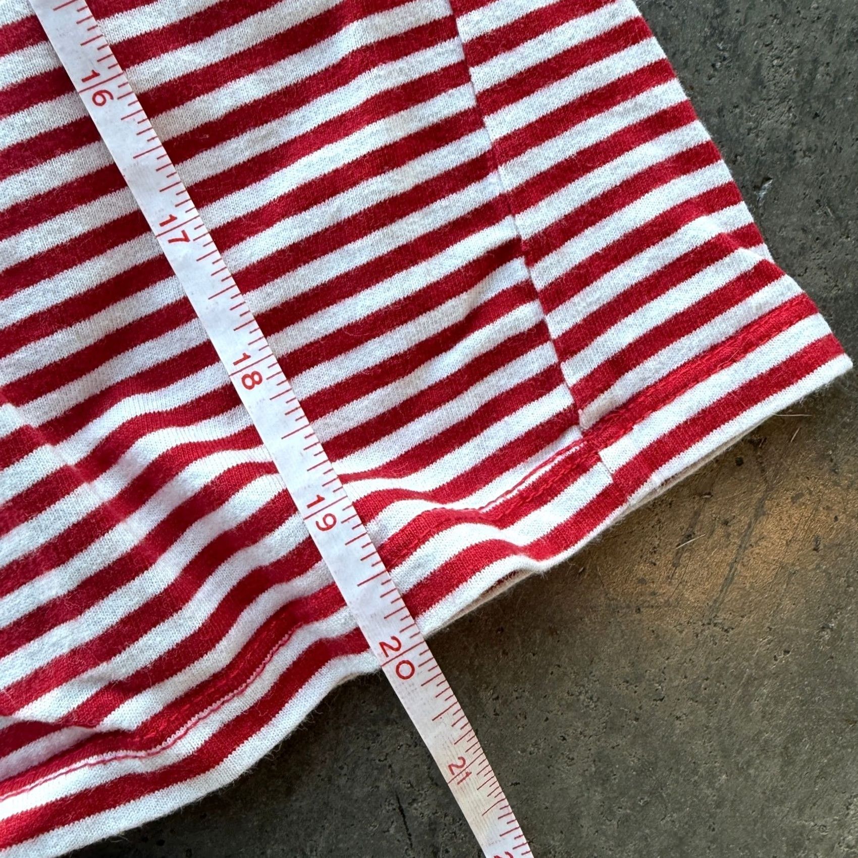 Vintage VINTAGE Ella Moss Striped Red Coastal Preppy Scoop Neck T-Shirt Small Womens Size S / US 4 / IT 40 - 4 Thumbnail