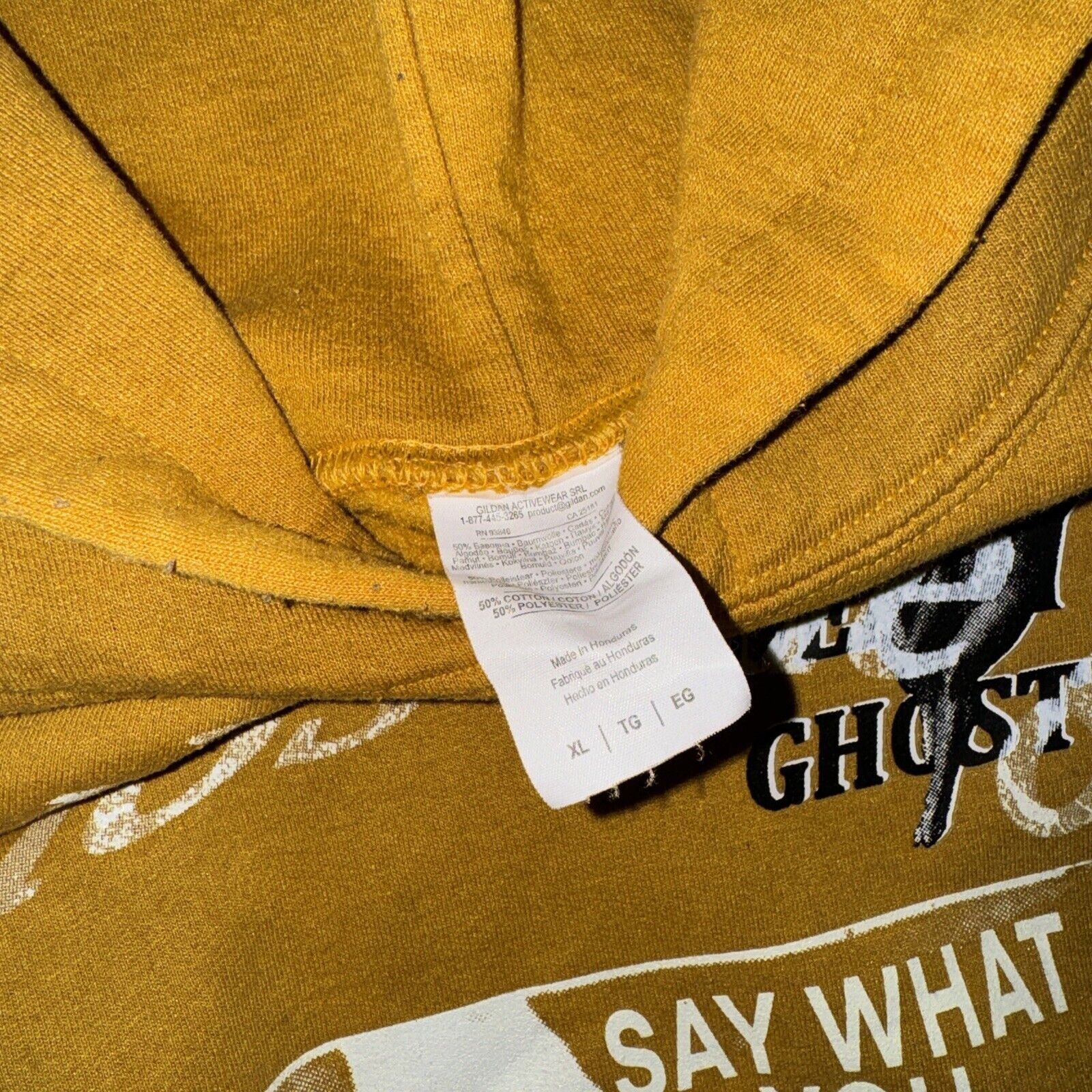 Band Tees × Japanese Brand Streetwear Brand Yellow Hoodie 24x23 Cropped Size US XL / EU 56 / 4 - 4 Thumbnail