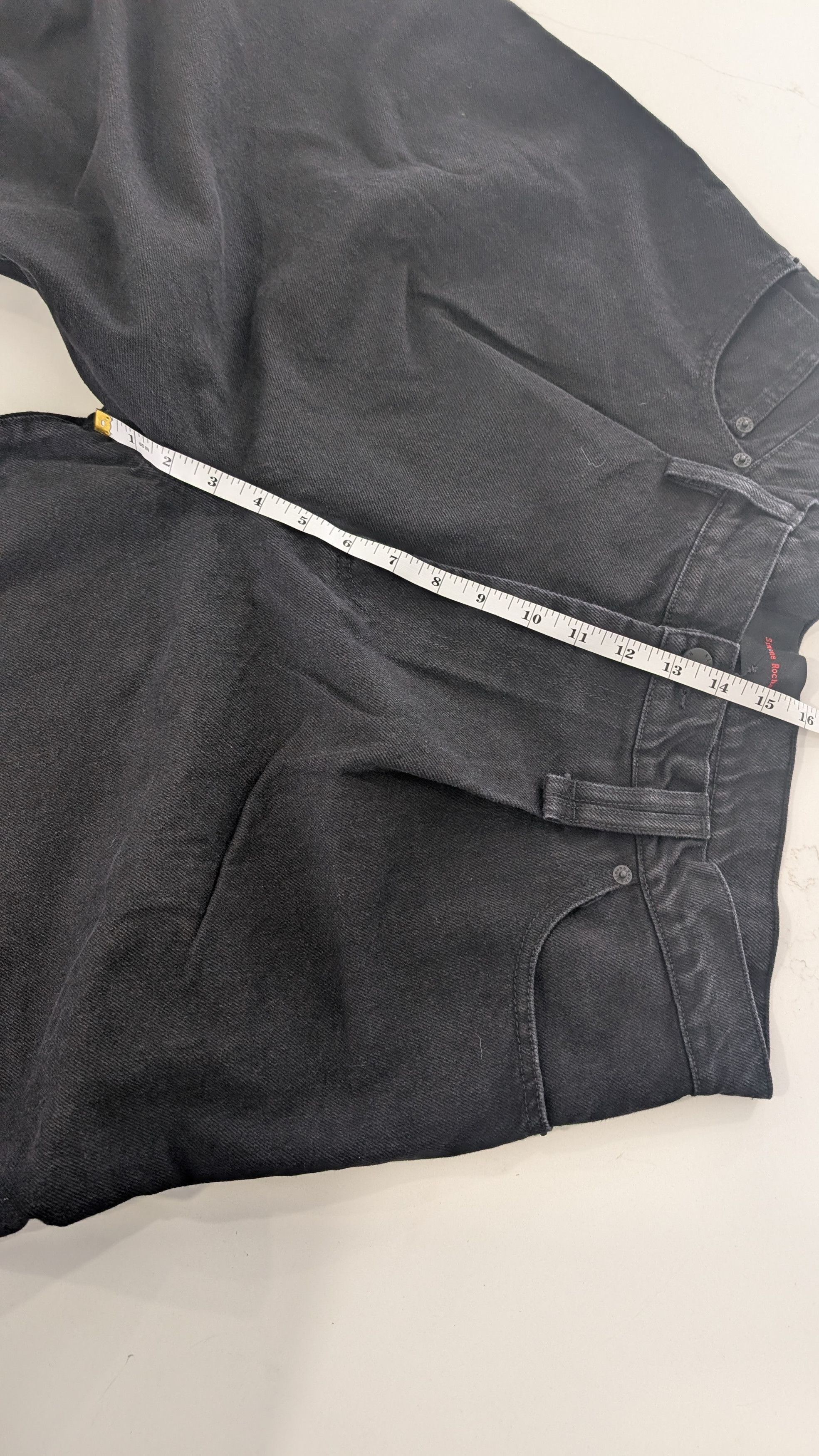 Simone Rocha SIMONE ROCHA Mens Black Wide Leg Puddle Jeans Rhinestone Size US 32 / EU 48 - 17 Thumbnail