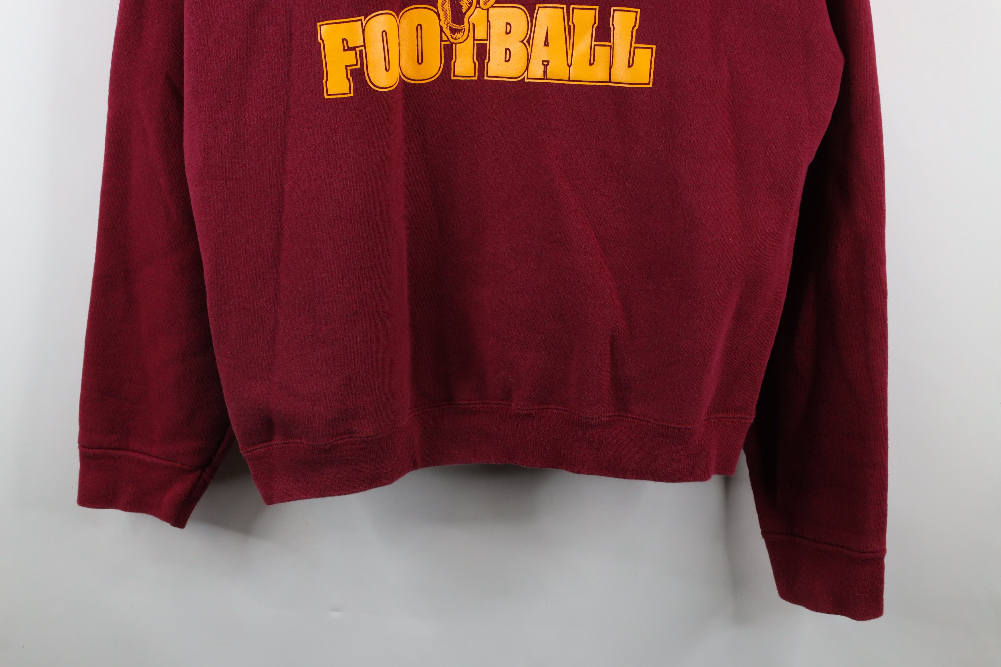 Vintage Vintage 90s Heavyweight University Football Sweatshirt Red Size US XL / EU 56 / 4 - 3 Thumbnail