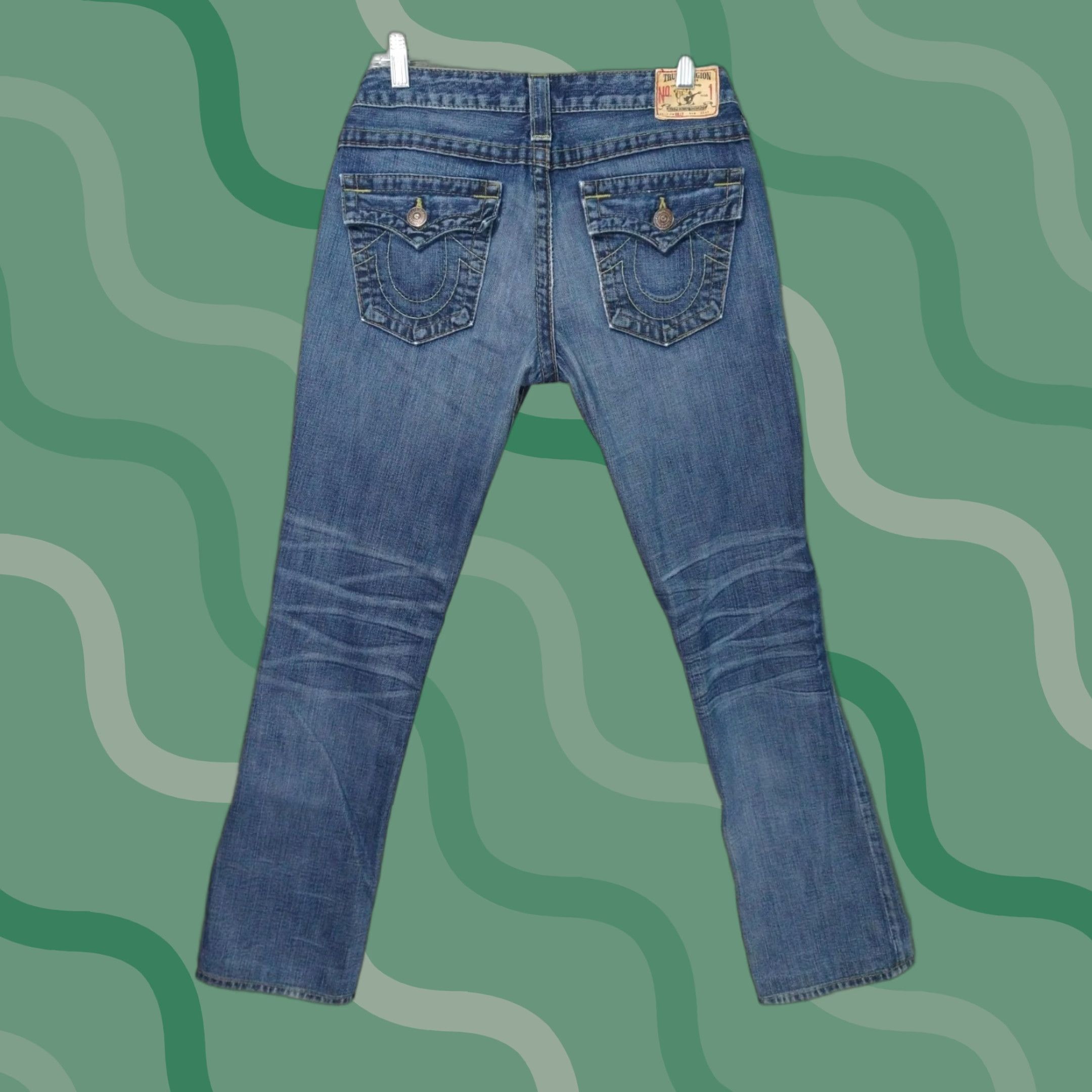 True Religion True Religion Jeans Womens 28 Blue Denim Billy Bootcut 5-Pocket Regular Inseam 30.5 in USA World Tour Vintage No Size 28" / US 6 / IT 42 - 1 Thumbnail
