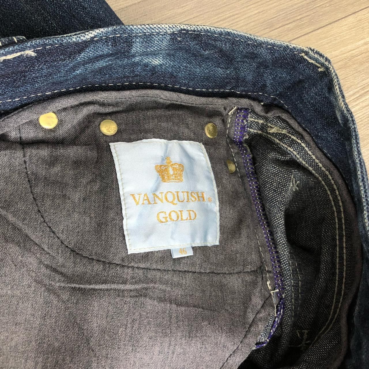 If Six Was Nine × Vanquish Vanquish Distressed Flared Denim Size US 31 - 12 Thumbnail