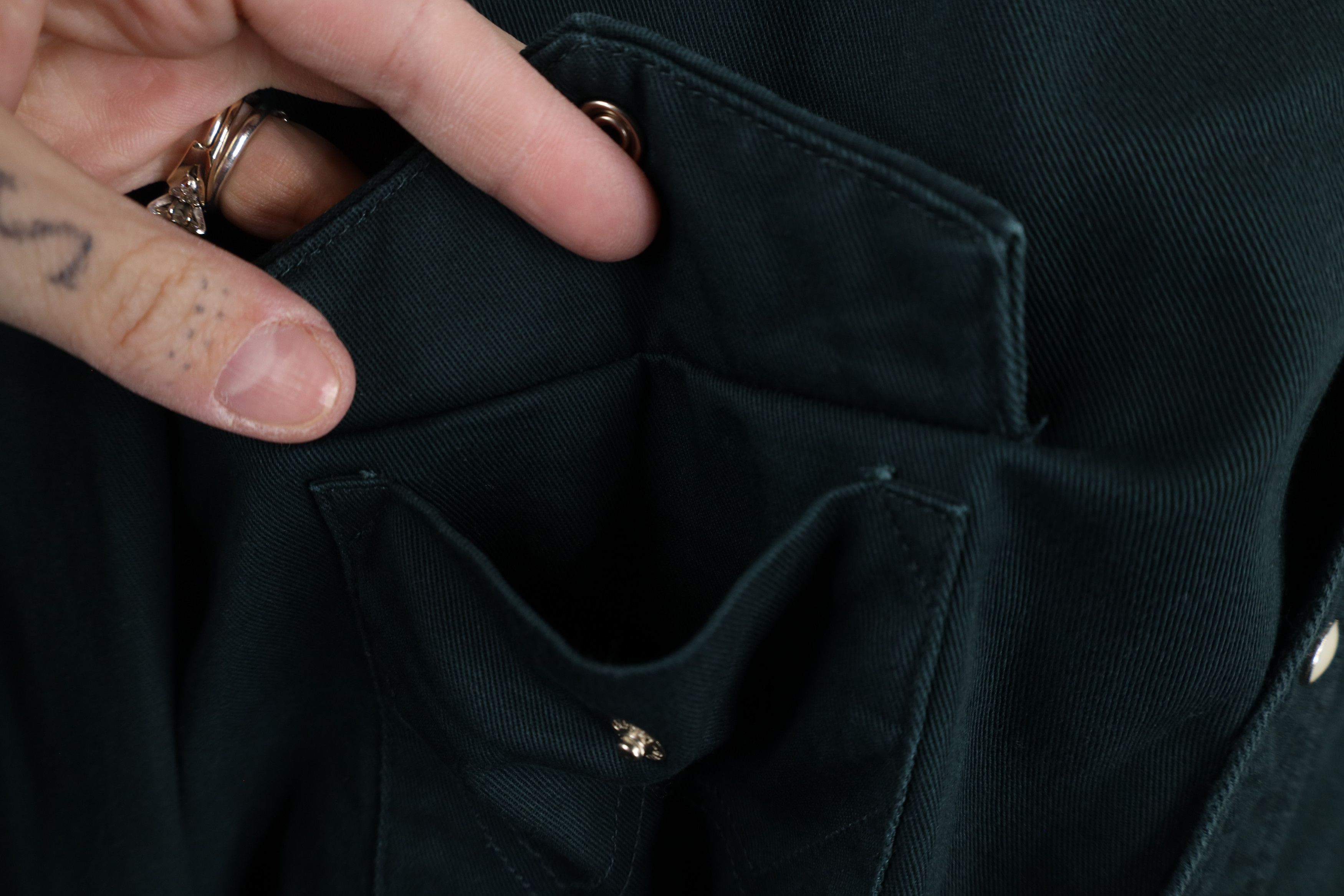 Vintage × Wrangler Vintage 90s Wrangler Cowboy Snap Button Shirt Dark Green Size US XXL / EU 58 / 5 - 7 Thumbnail