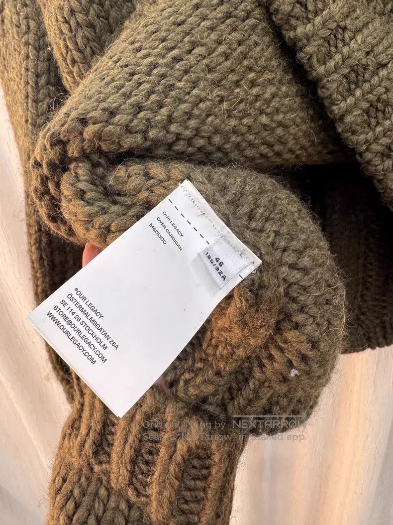 Our Legacy Our Legacy Green Wool Knit Cardigan Size US S / EU 44-46 / 1 - 3 Thumbnail