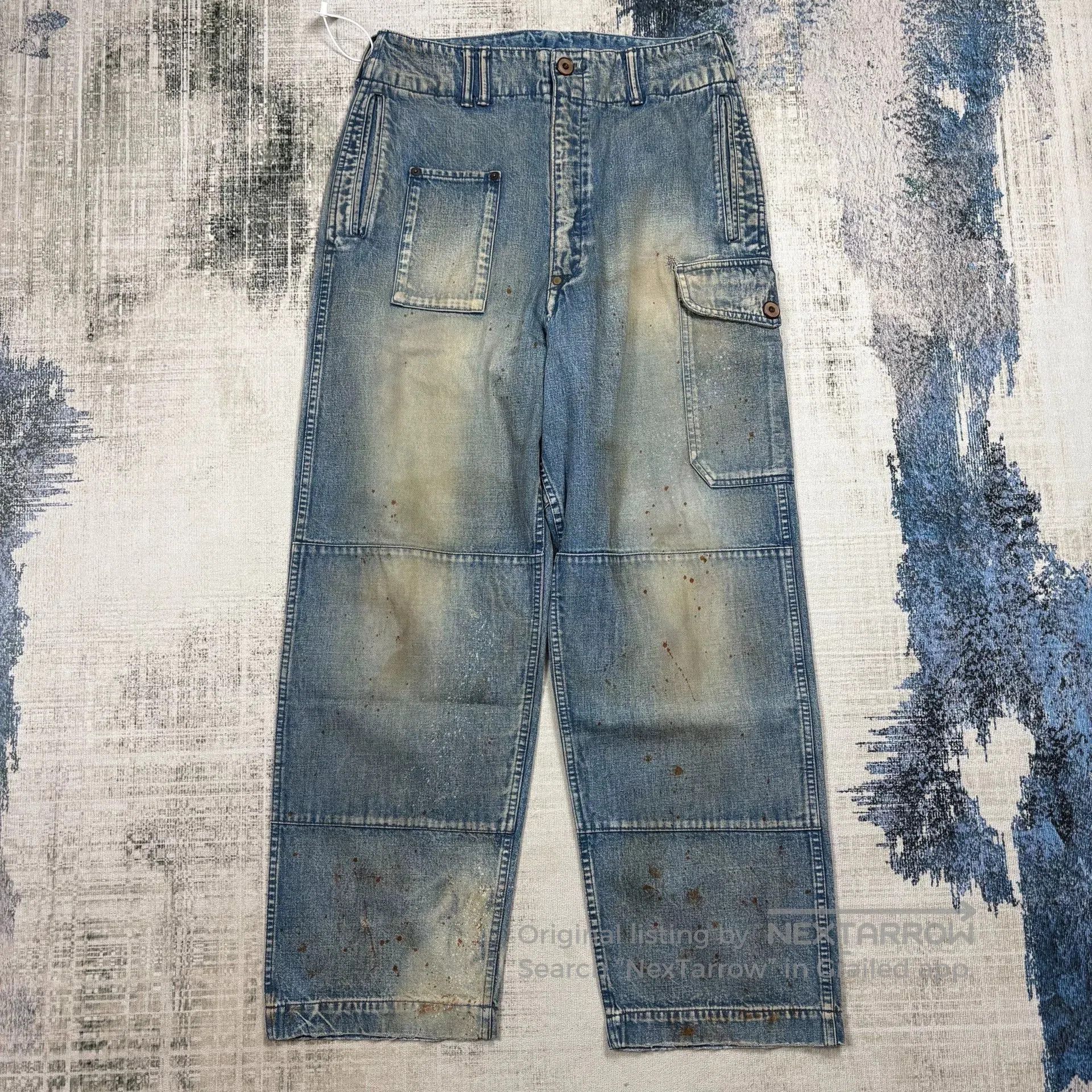 ANACHRONORM Japanese Washed Denim Jeans.