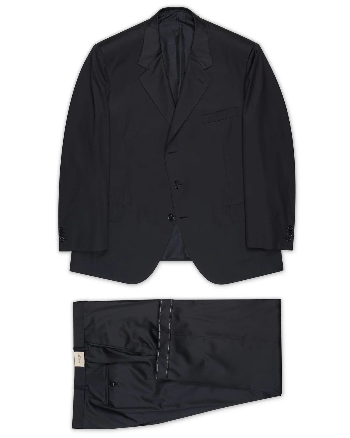 Brioni BRIONI "CATONE" Handmade Navy Blue Wool Suit Short Portly Size 52R - 1 Thumbnail