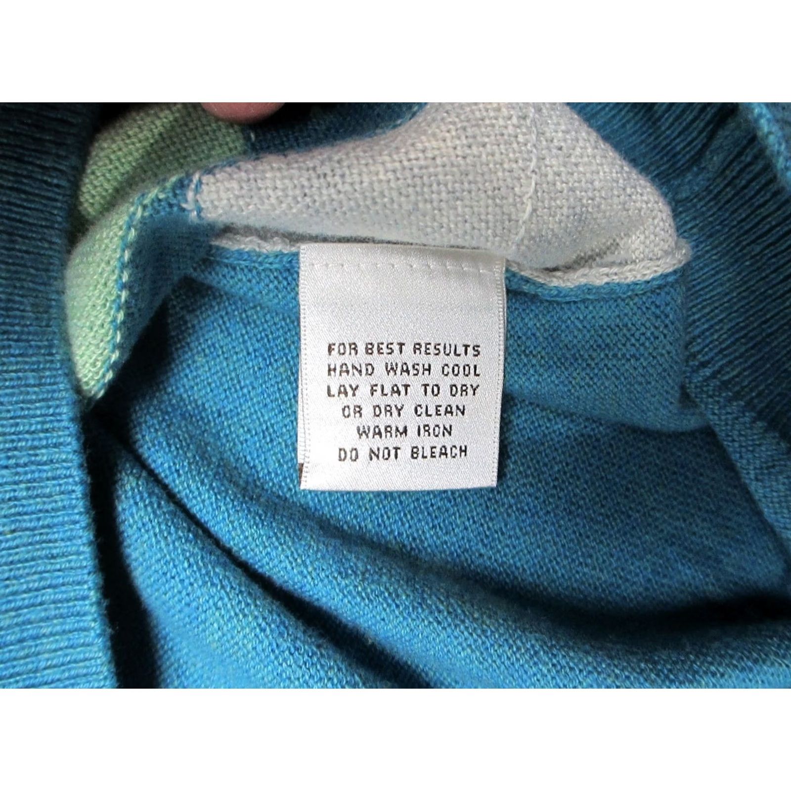 Peter Millar Peter Millar Sweater Mens XL Blue Green Argyle Luxury Cashmere Blend Long Sleeve V-Neck Knit Pullover Regular Fit Mens Olny? Size US XL / EU 56 / 4 - 4 Thumbnail