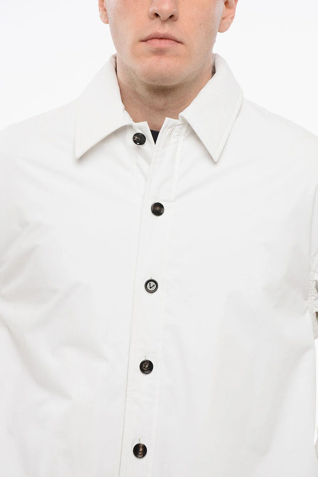 Bottega Veneta og1mm0426 Quilted Cotton Overshirt in White Size US M / EU 48-50 / 2 - 3 Thumbnail