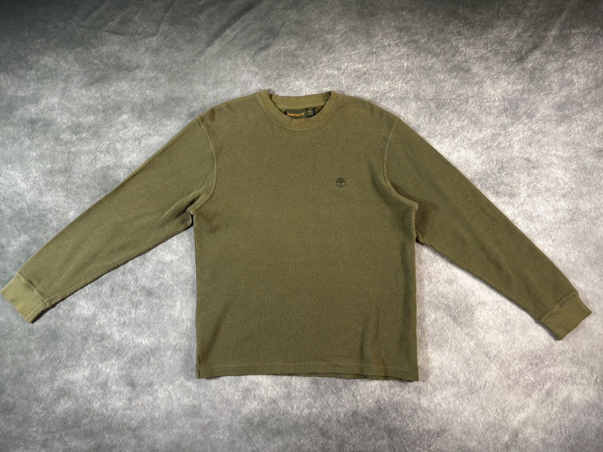 Timberland × Vintage VIntage Timberland Thermal Longsleeve Ribbed Waffle 90s Y2K Size US S / EU 44-46 / 1 - 8 Thumbnail